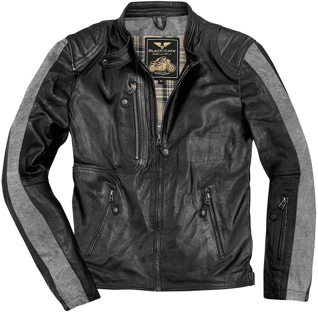 Black-Cafe London Motorradjacke Vintage Motorrad Lederjacke