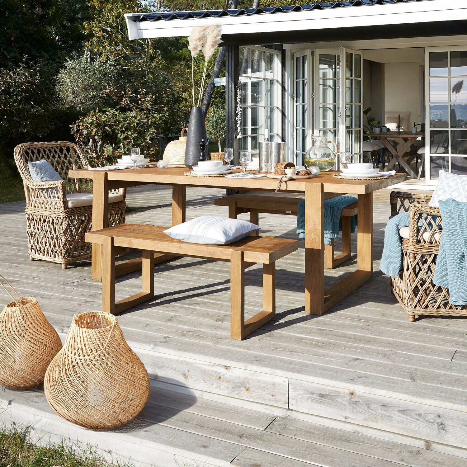 Mirabeau Gartentisch Tisch Halinor braun