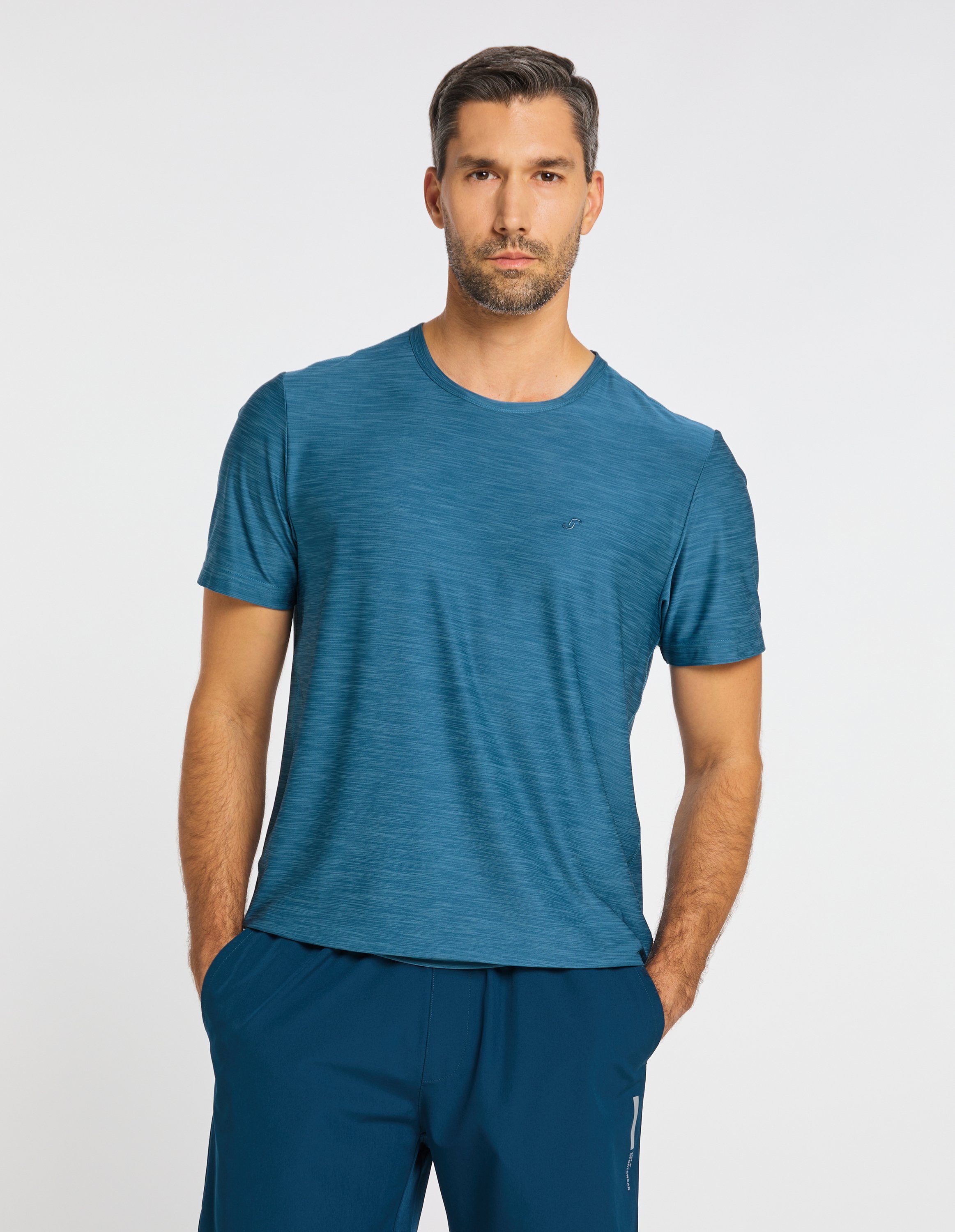 T-Shirt Sportswear melange T-Shirt metallic Joy blue VITUS