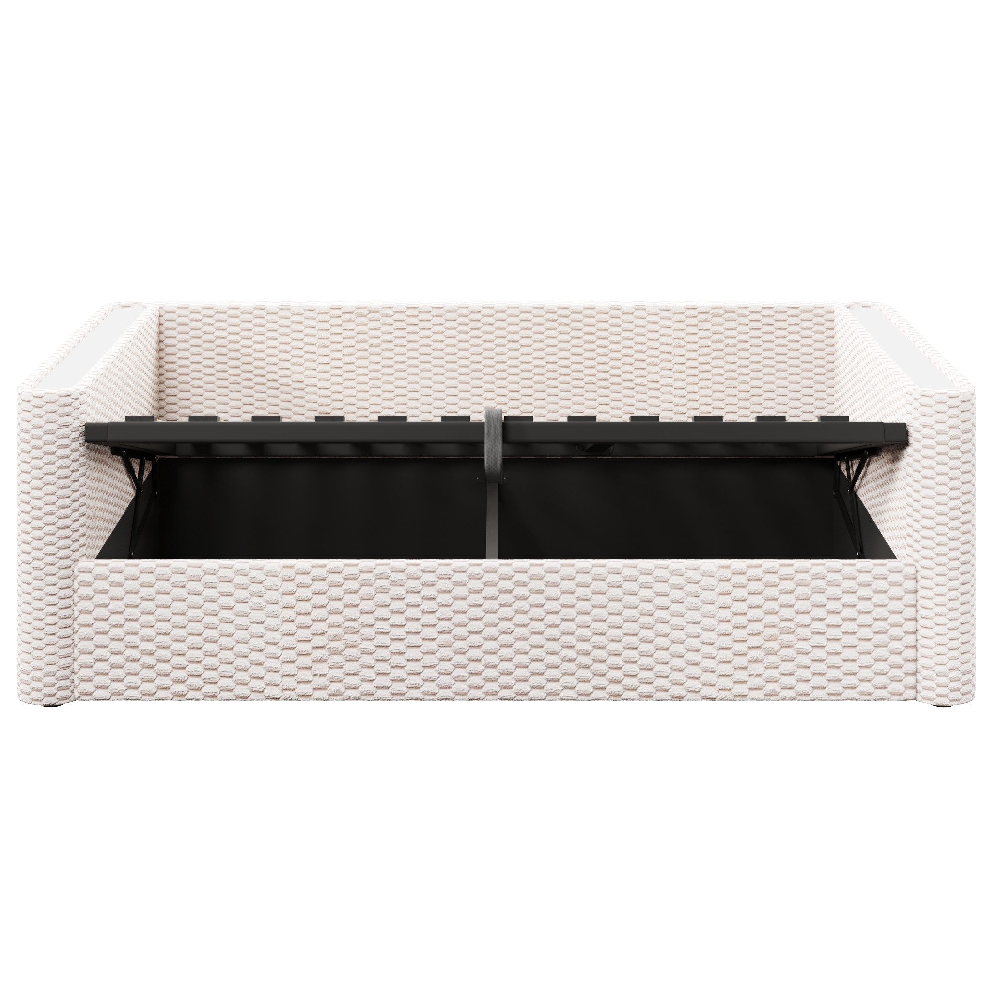STILVORA Schlafsofa mit bettfunktion&bettkasten Polsterbett 90×200 Tagesbett ausziehbar, mit LED-Beleuchtung, hydraulischem Stauraum und Lattenrost, ohne Matratze