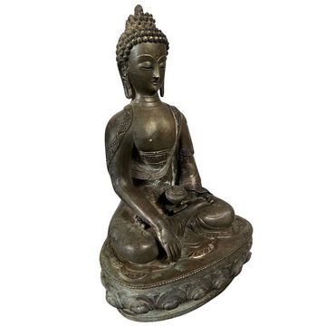 Asien LifeStyle Buddhafigur Buddha Figur Bronze Siddharta Gautama - 31cm groß