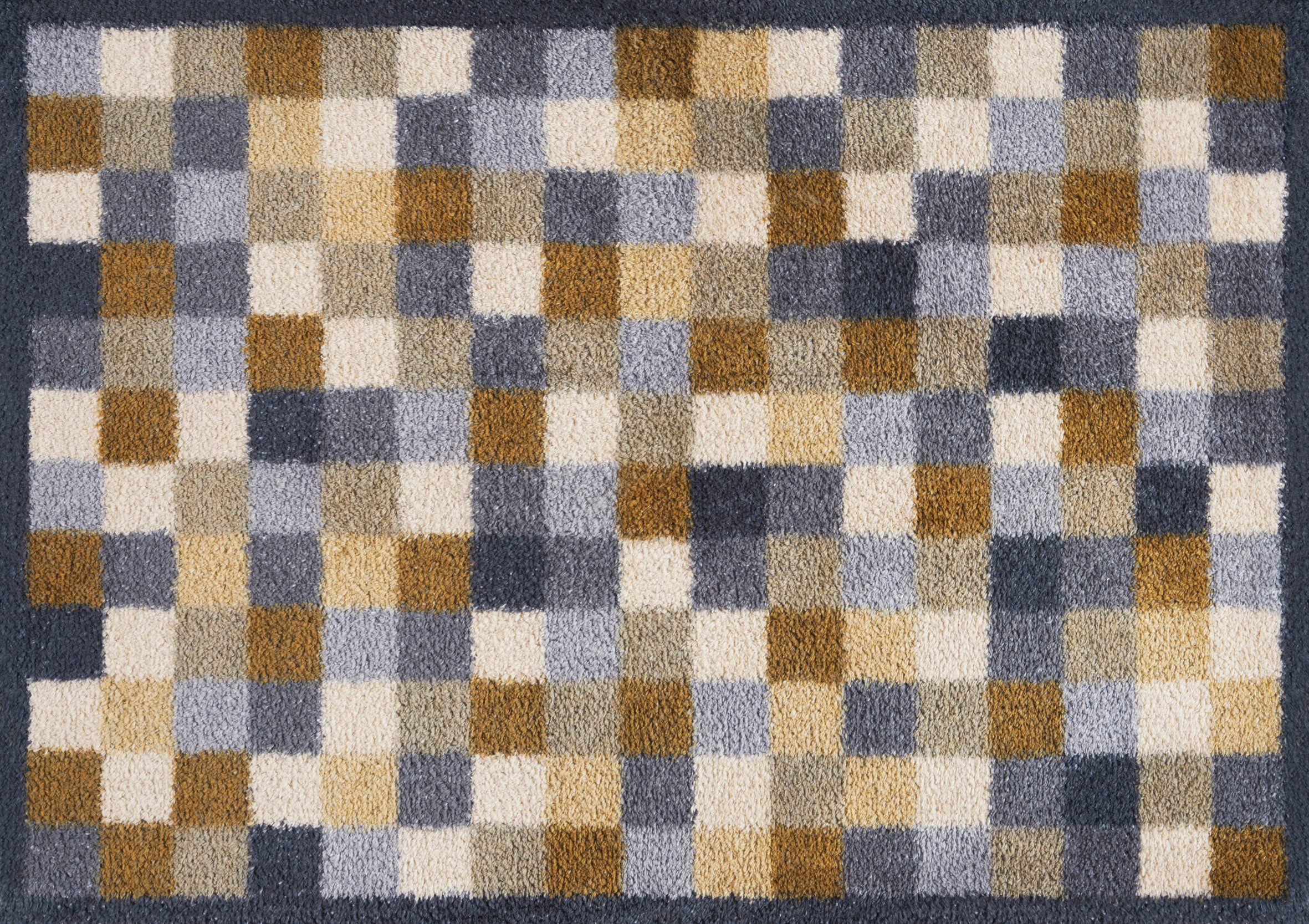 Turtle Mat Fußmatte und Läufer Neutral Squares, rechteckig, Höhe: 9 mm