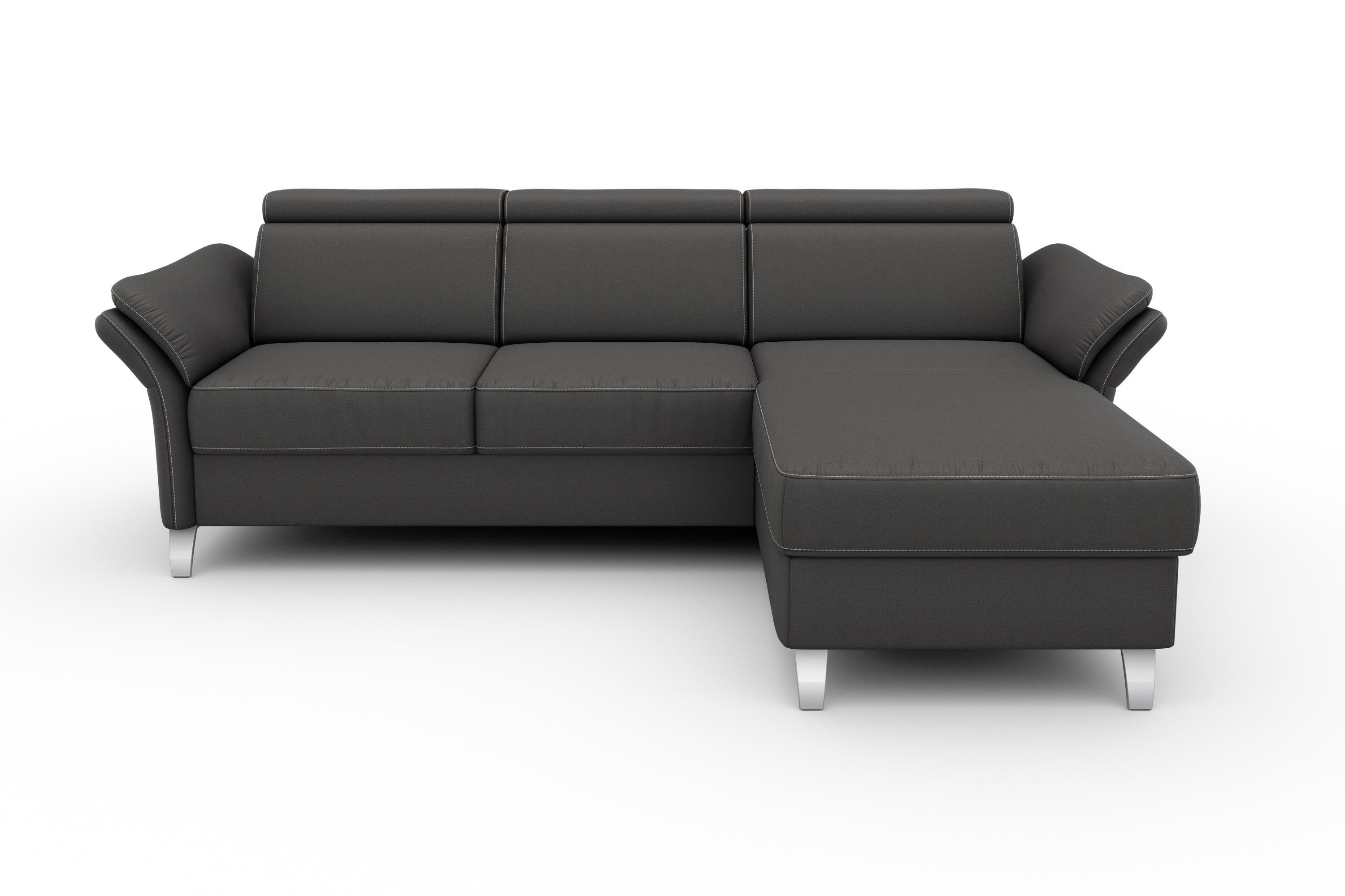 sit&more Ecksofa Vincenzo L-Form, inklusive Kopfteilverstellung, optional Schlaffunktion & Bettkasten
