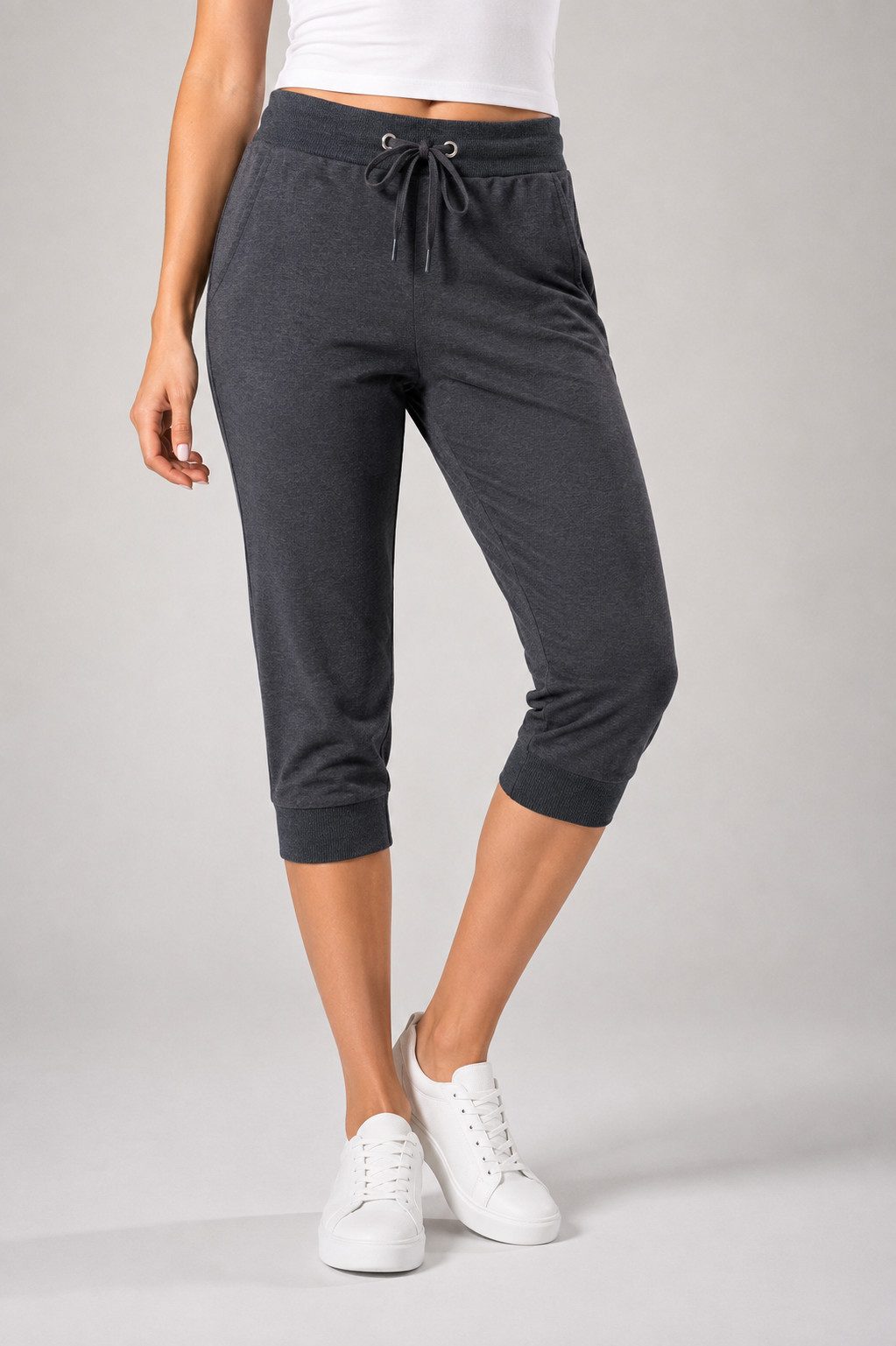 Smith & Solo 3/4-Hose Damen - Jogginghose, kurze Hose, Caprihose Elastikbund mit Kordelzug