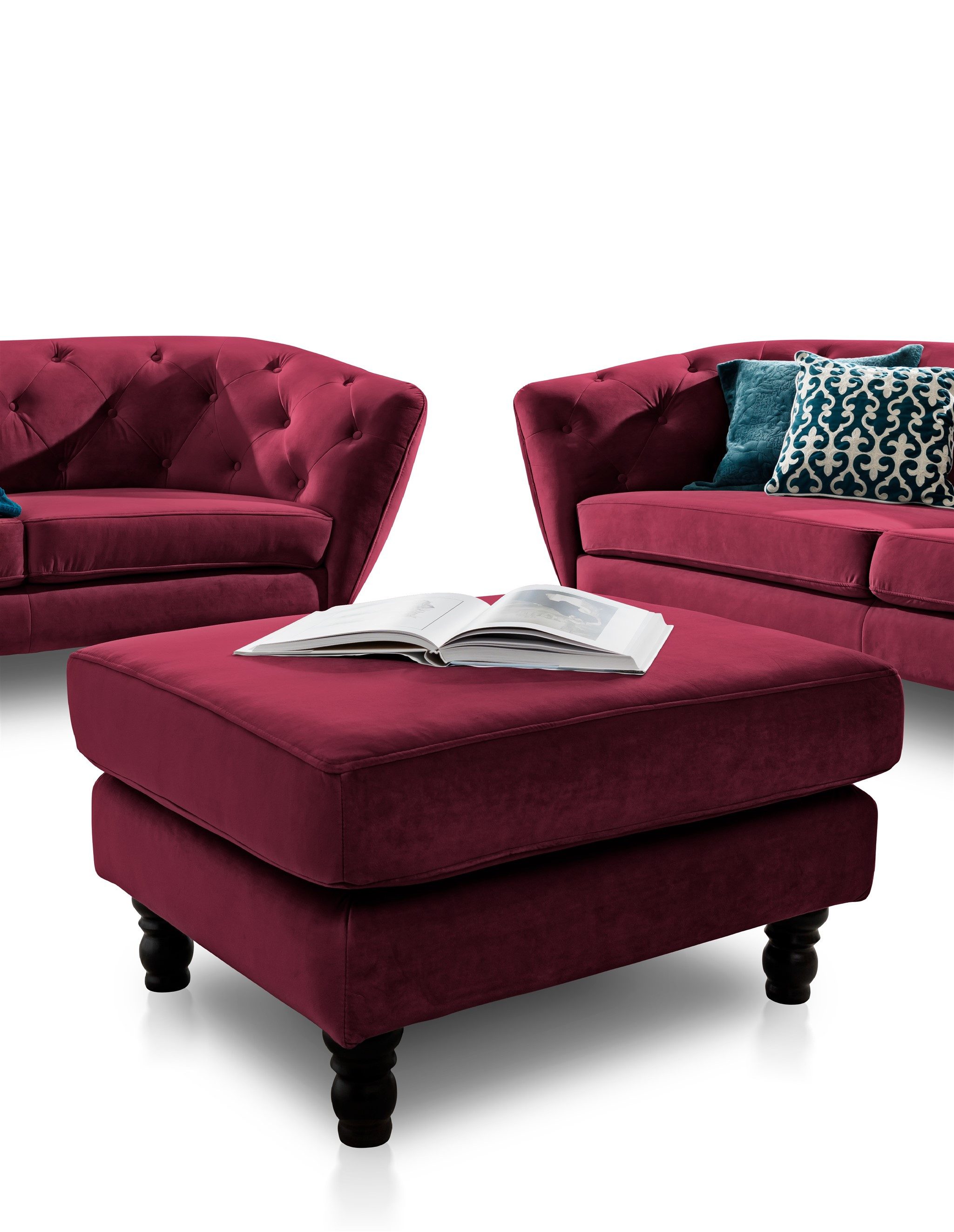 Fun Möbel Диван Диван Стулья CHARLOTTE in Stoff Matt Velvet (Sofa Charlotte Табуретки Stoff)