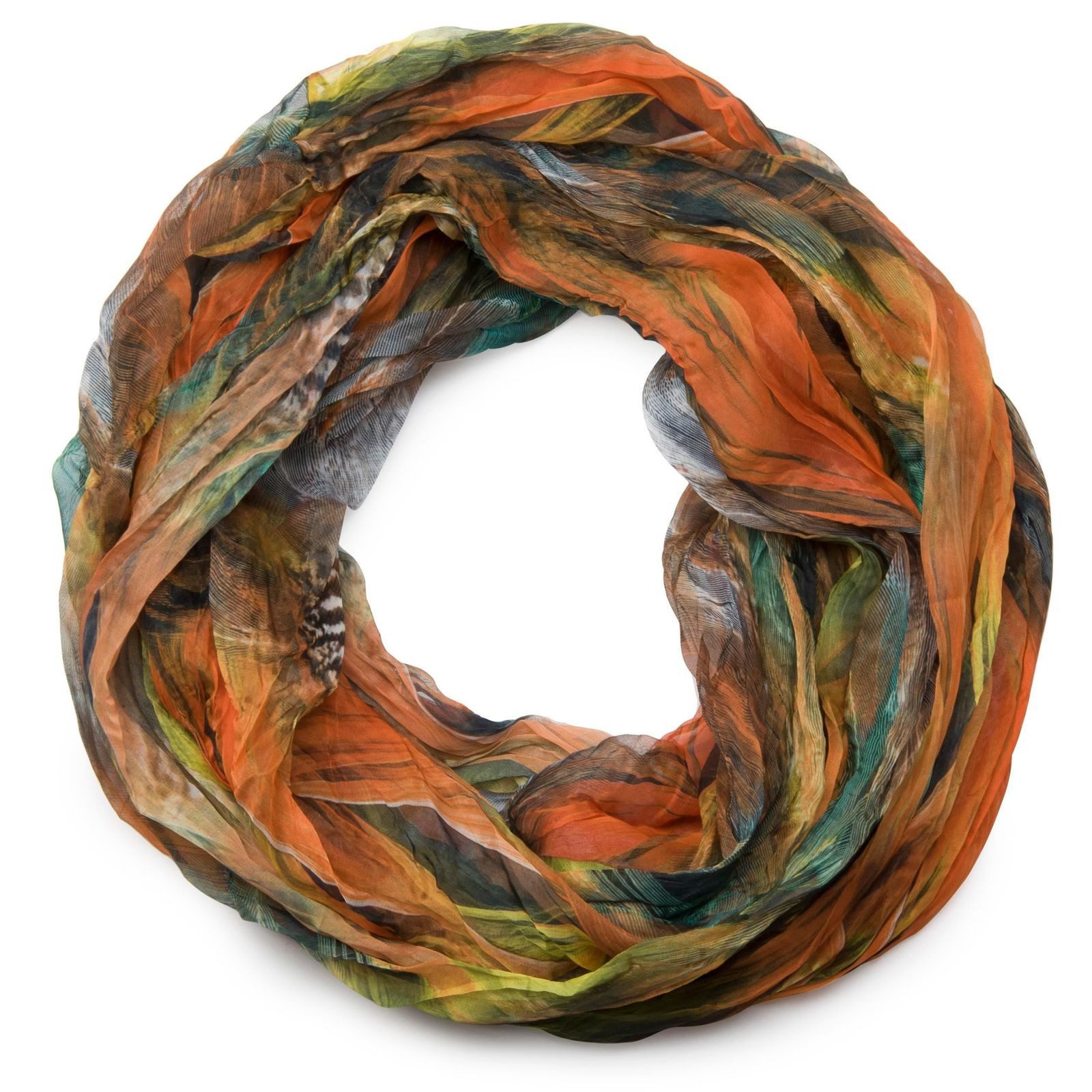 styleBREAKER Loop Loop Schal Feder Muster, (1-St)