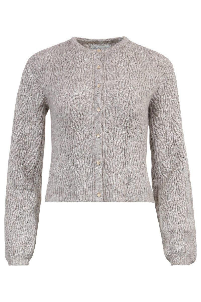 Madame Marie Trachtenjacke Trachten Strickjacke - AVENARA - gischt melange, beige melange