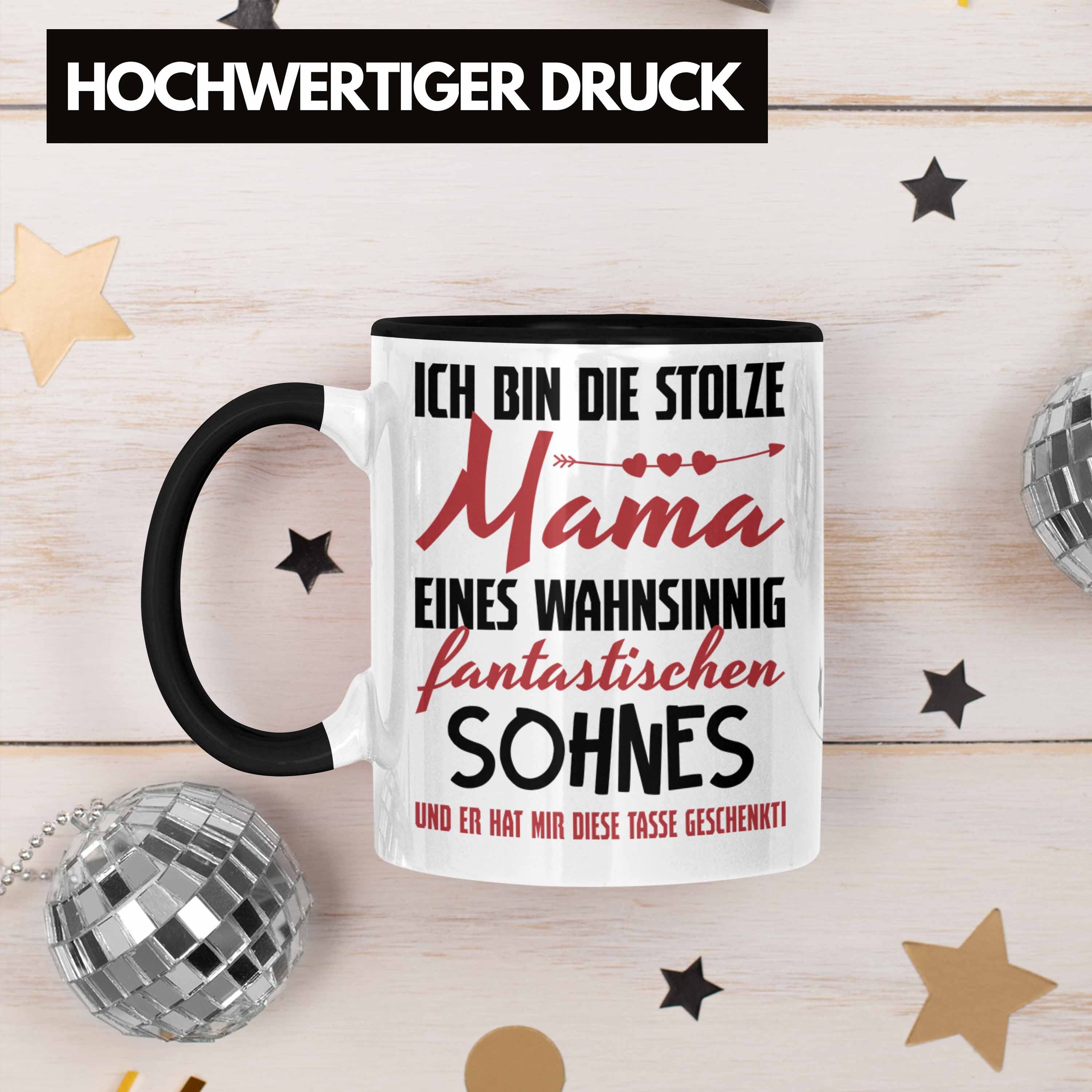 Trendation Geschenk Mama - Spruch Muttertag von Schwarz Geschenkidee Tasse Kaffeetasse Tasse Sohn Trendation