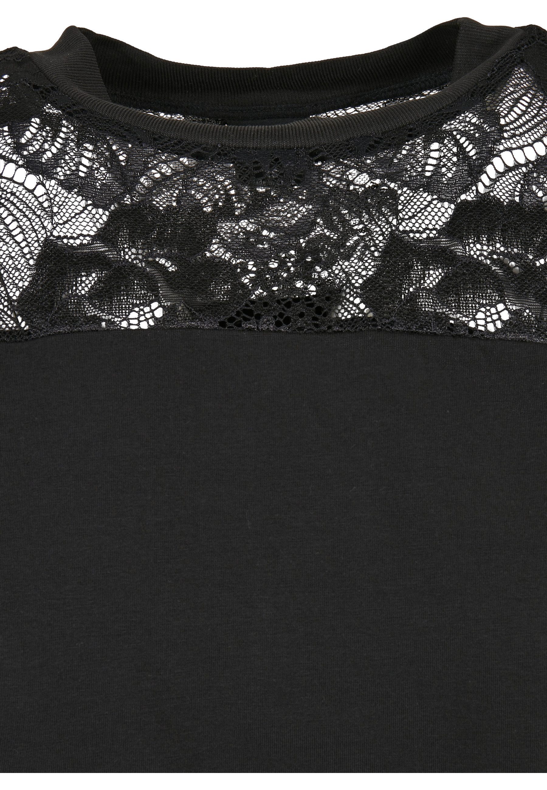 URBAN CLASSICS Kurzarmshirt Urban Classics Damen Ladies Short Oversized Lace Tee (1-tlg)
