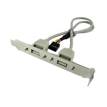 Bolwins M30 USB 2.0 Hub Kabel Adapter 9pin auf Slotblech 2x USB Mainboard f PC Computer-Adapter
