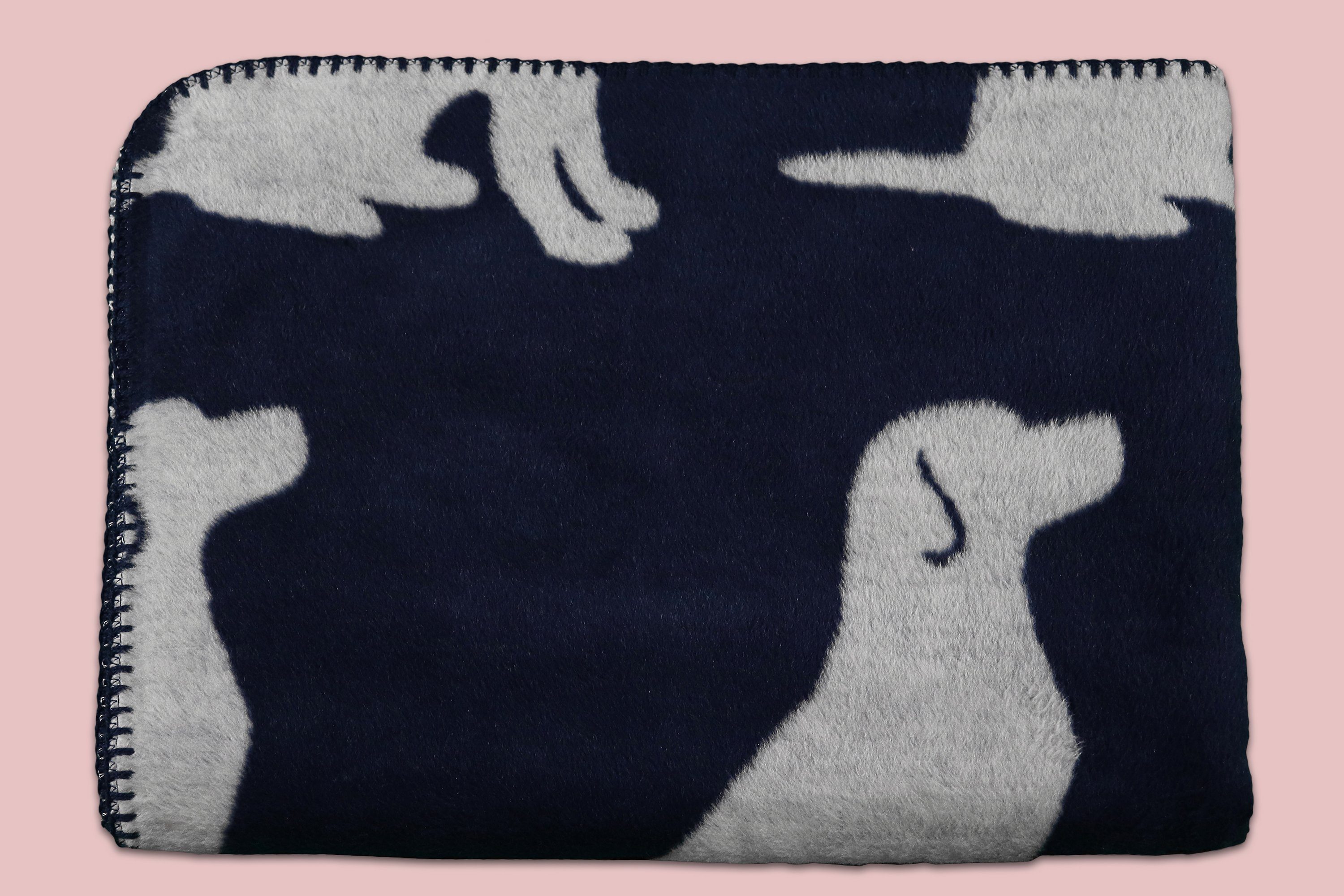 Wohndecke, jilda-tex, mit tollen Baumwolle Blau / Tiermotiven 60