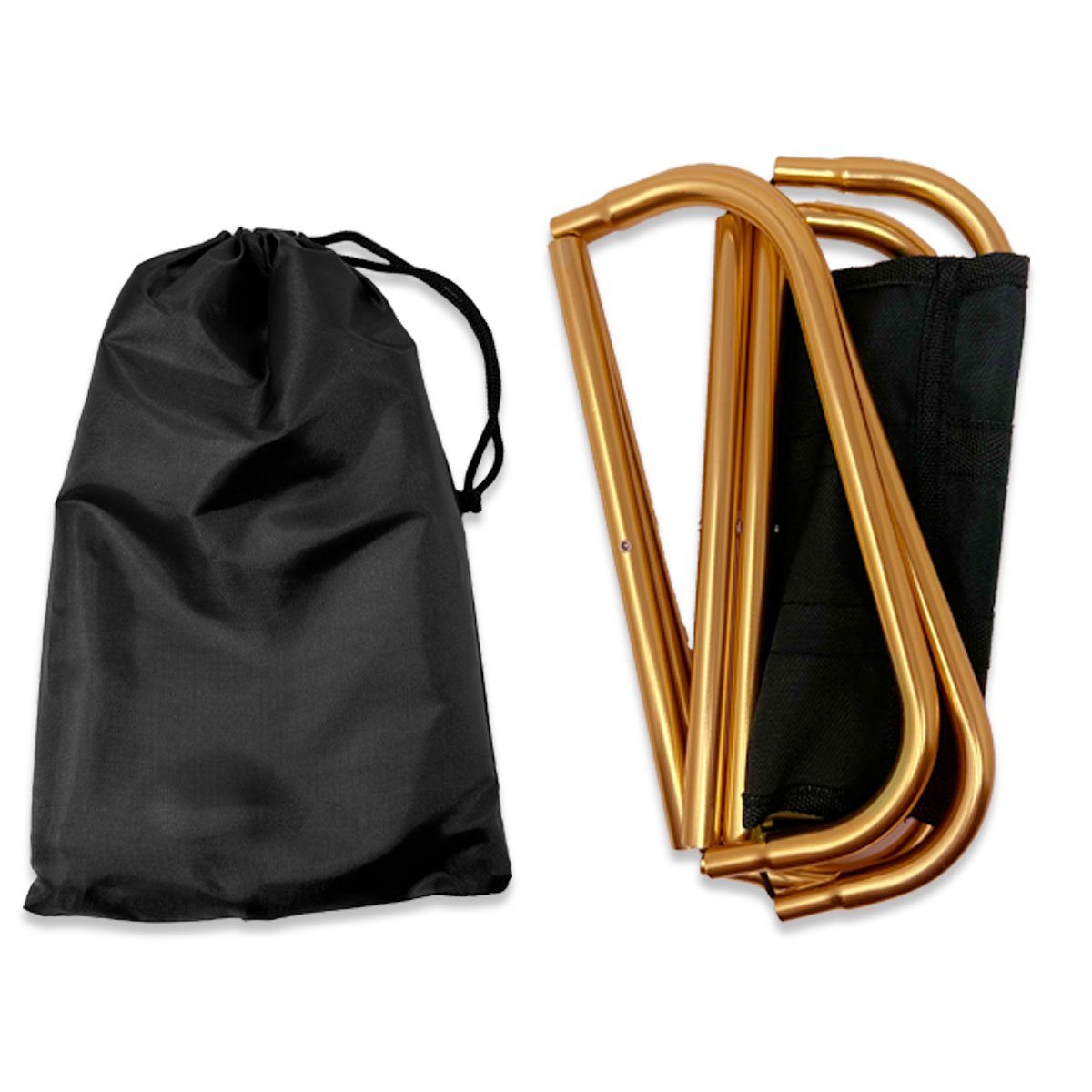 mixed24 Sitzhocker Aluminium Camping Hocker Falthocker Klapphocker Angelhocker, leicht und faltbar inkl. Aufbewahrungstasche