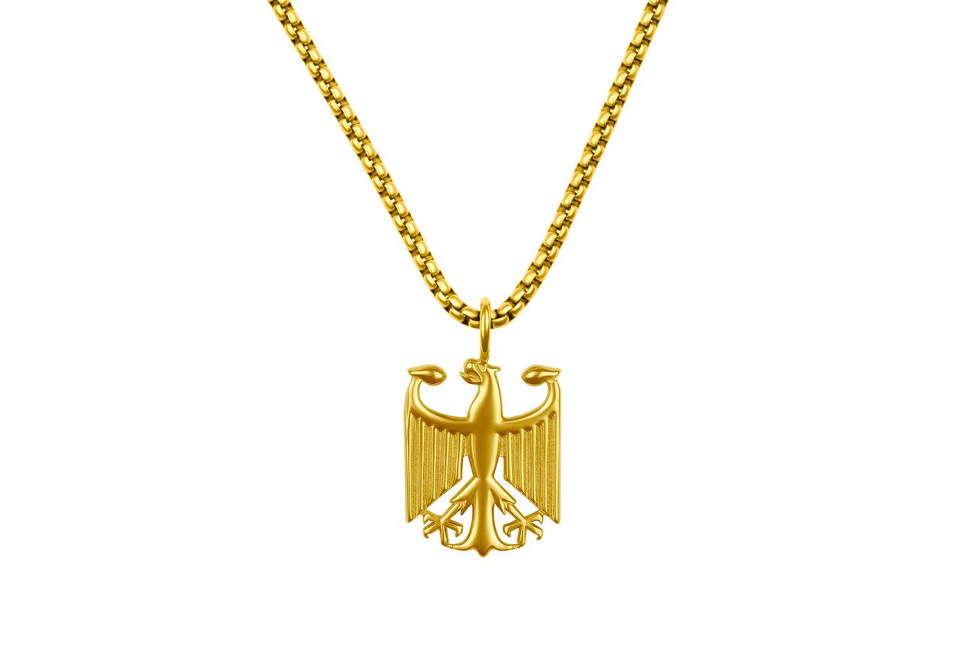 d'origine Kette mit Anhänger Deutschland Kette Herren – Bundesadler Wappen (Edelstahl)