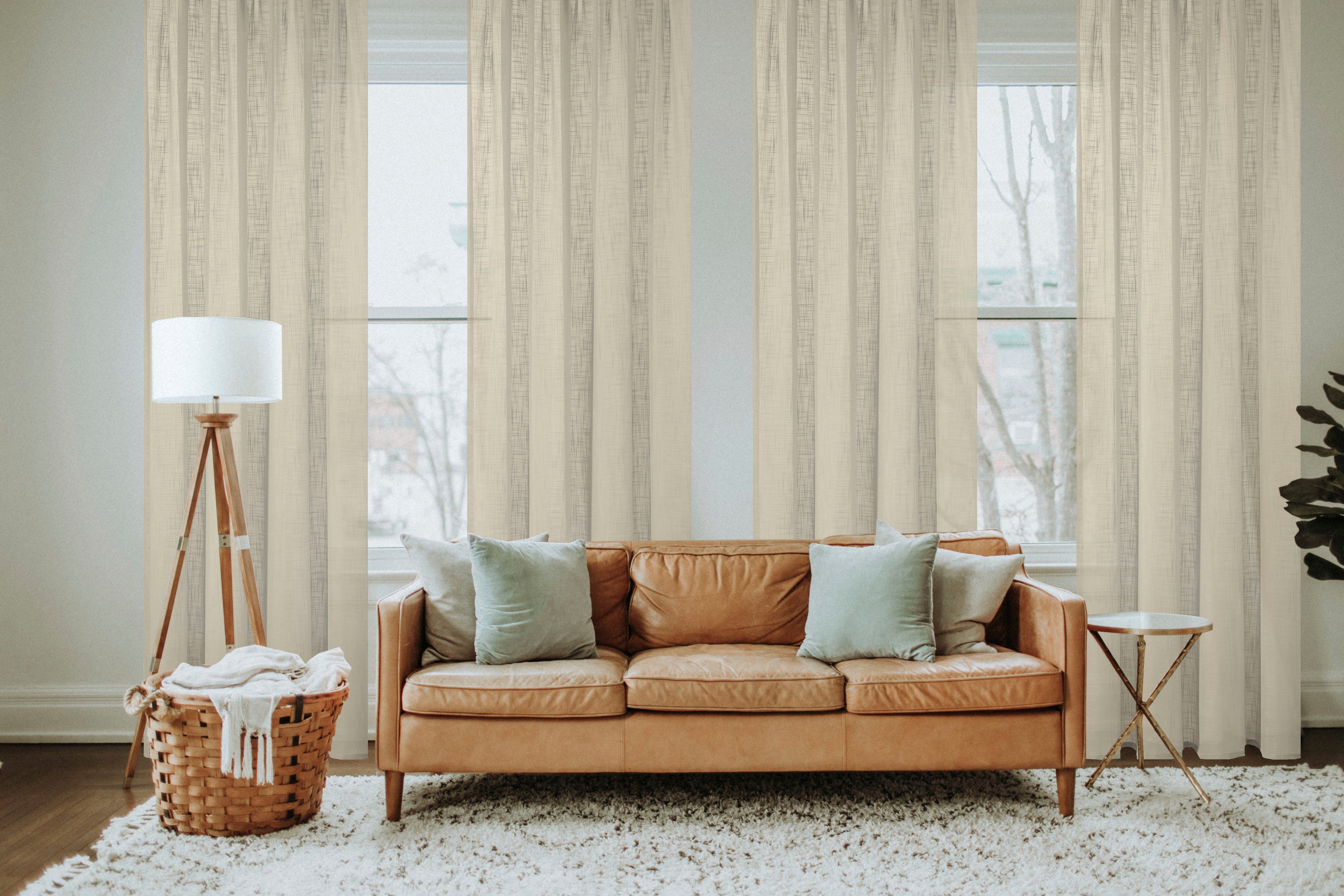 Home Basics Vorhang SOFTY 2er Pack (2 St), Ösen, halbtransparent, 2er Pack Ösenschal SOFTY Uni