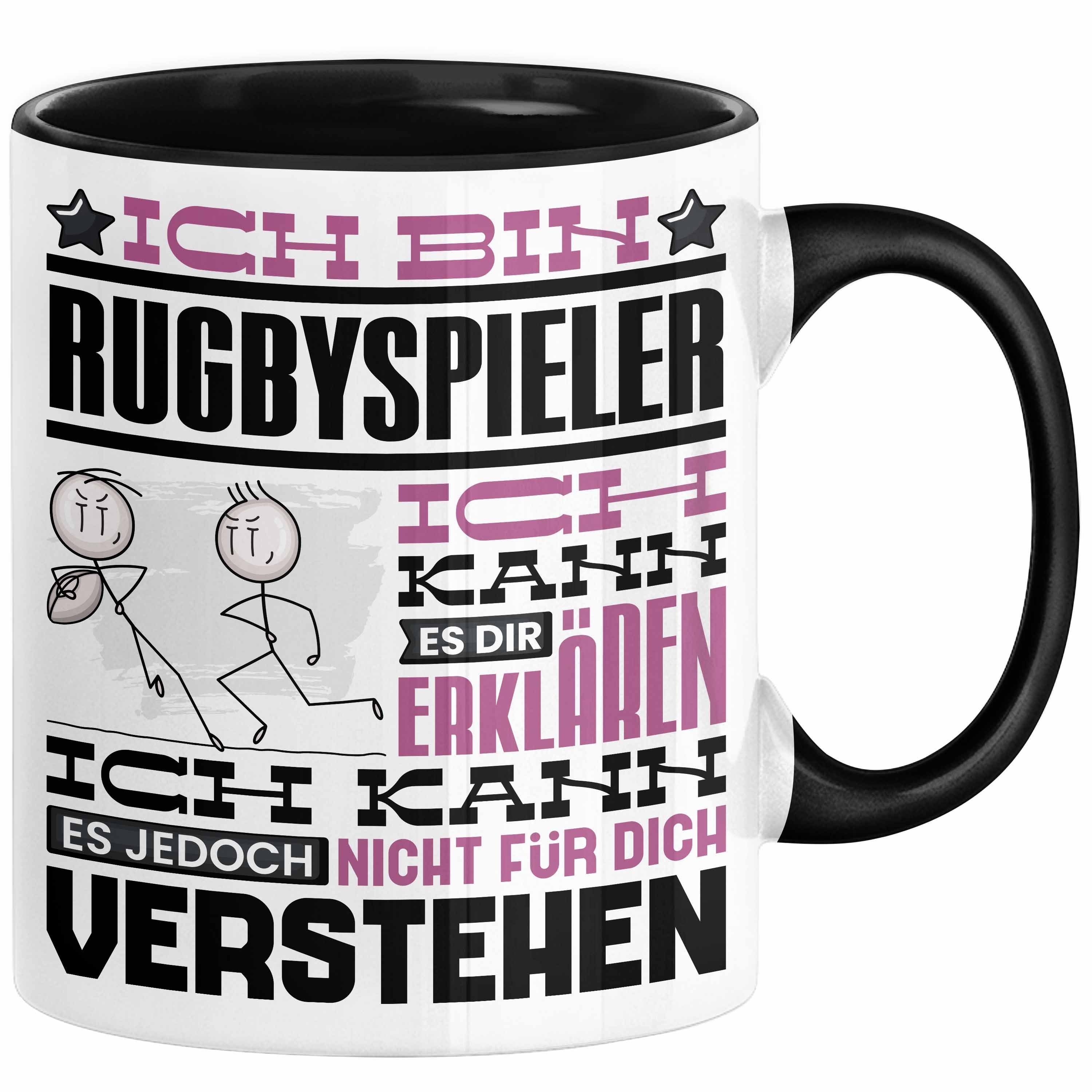 Trendation Tasse Rugbyspieler Geschenk Kaffee-Tasse Geschenkidee für Rugbyspieler Ich B