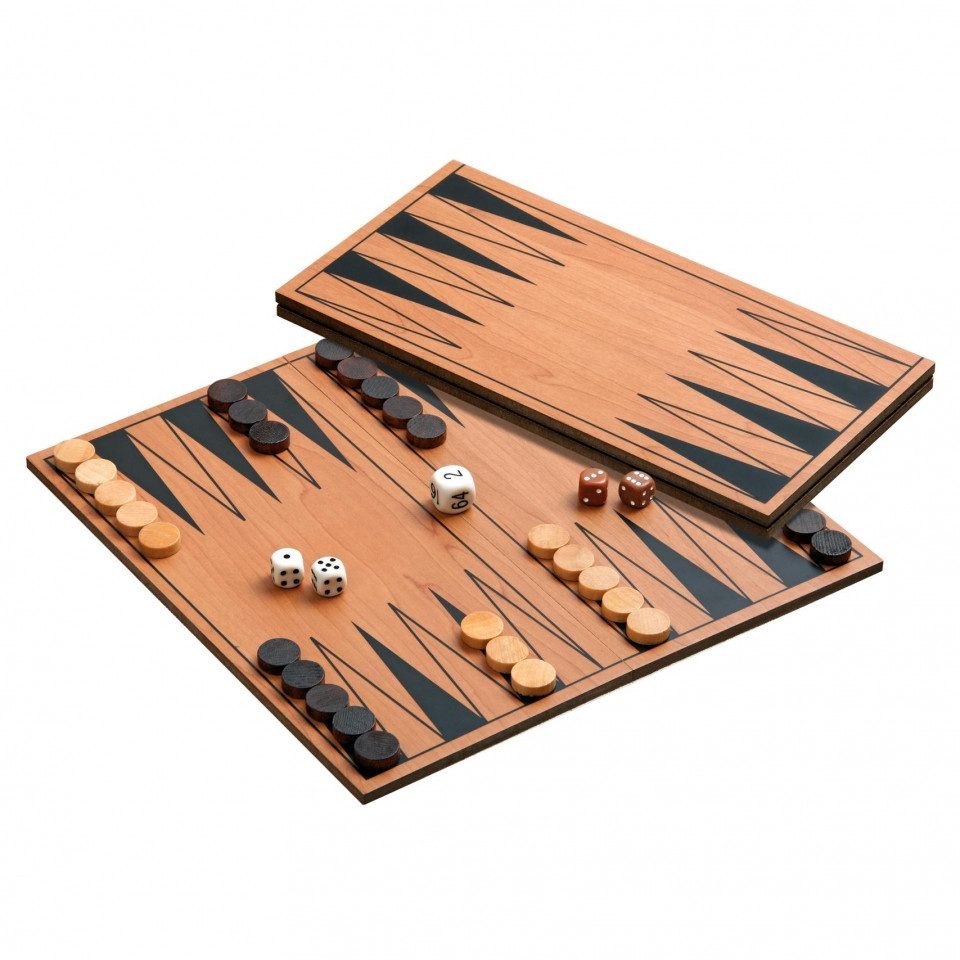 Philos Spiel, Backgammon - klappbares Holzspielbrett - Agapios