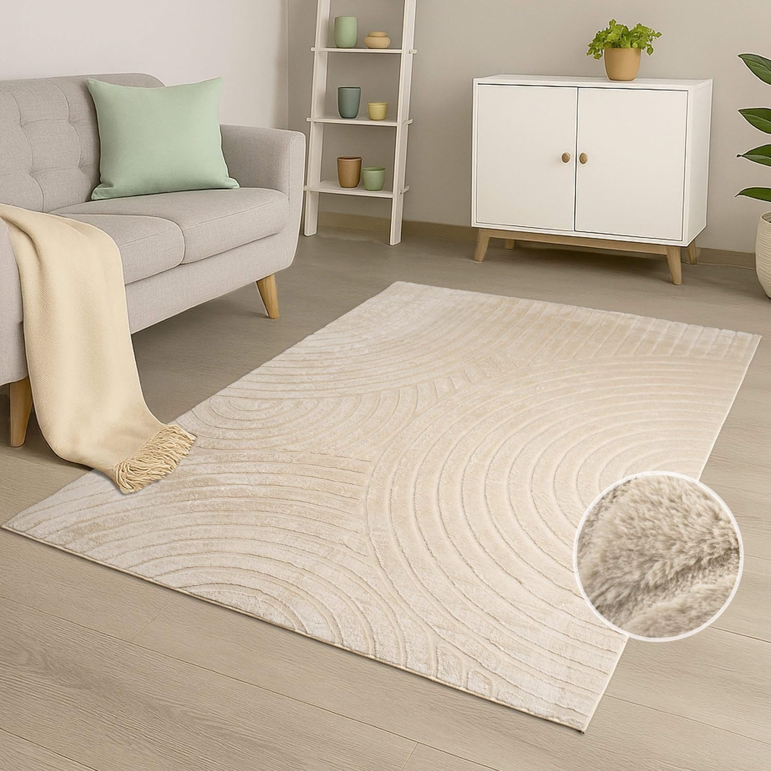Carpet City Teppich WAVES 501, rechteckig, Höhe: 12 mm, Kurzflor, Hochtief- günstig online kaufen