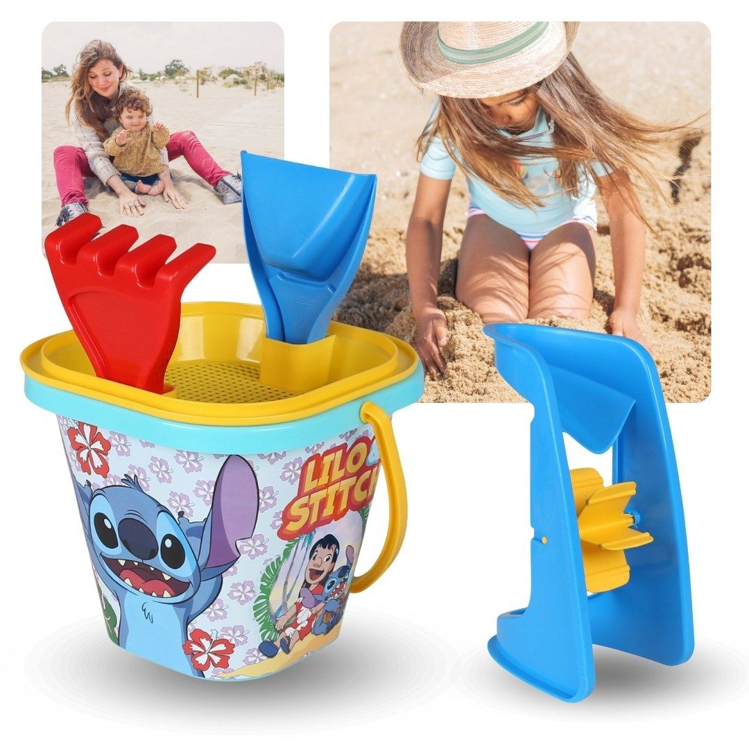 Sandform-Set DISNEY Stitch Sandspielset, Eimer mit Zubehör
