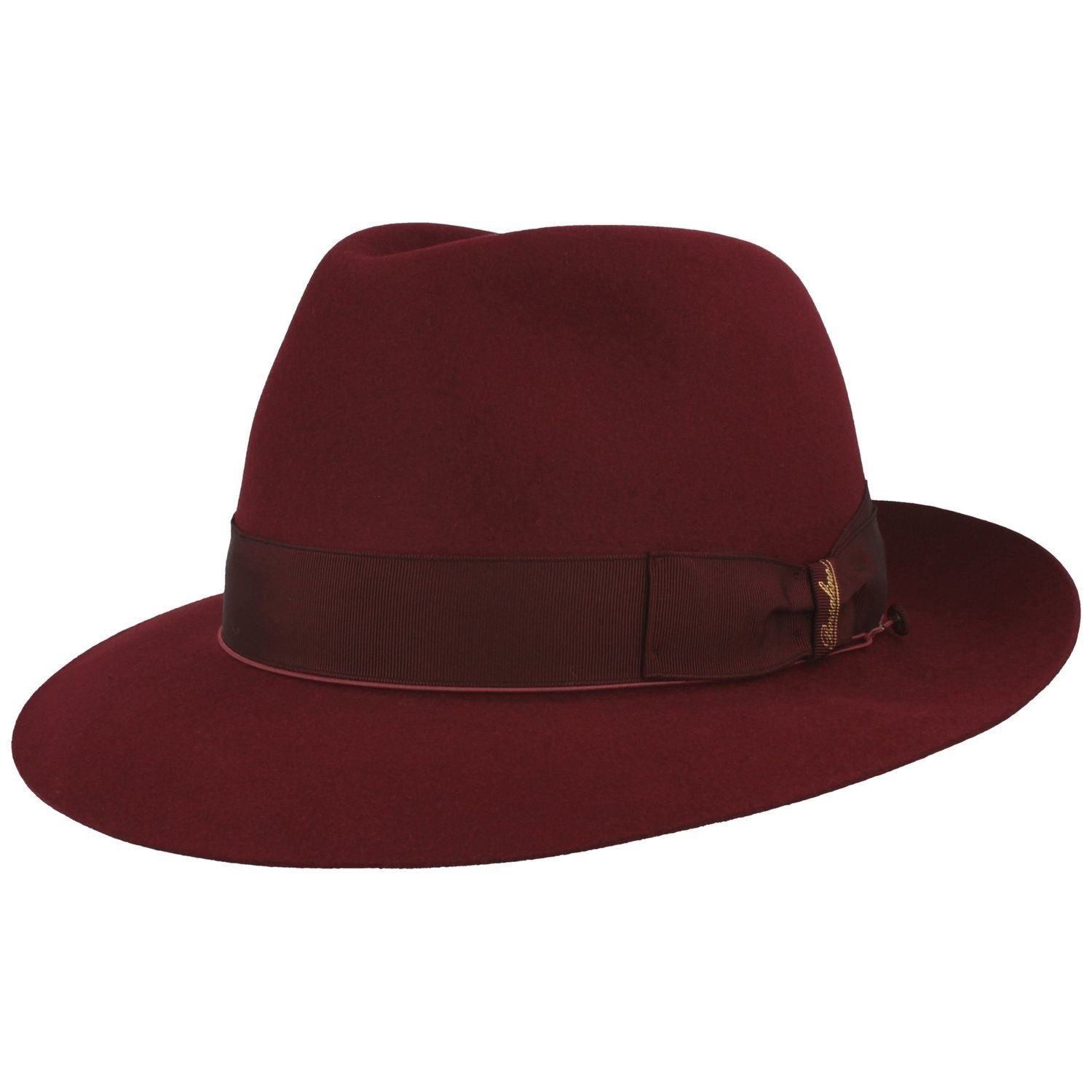 Borsalino Filzhut edler Haarfilzhut mit mittelbreiter Krempe