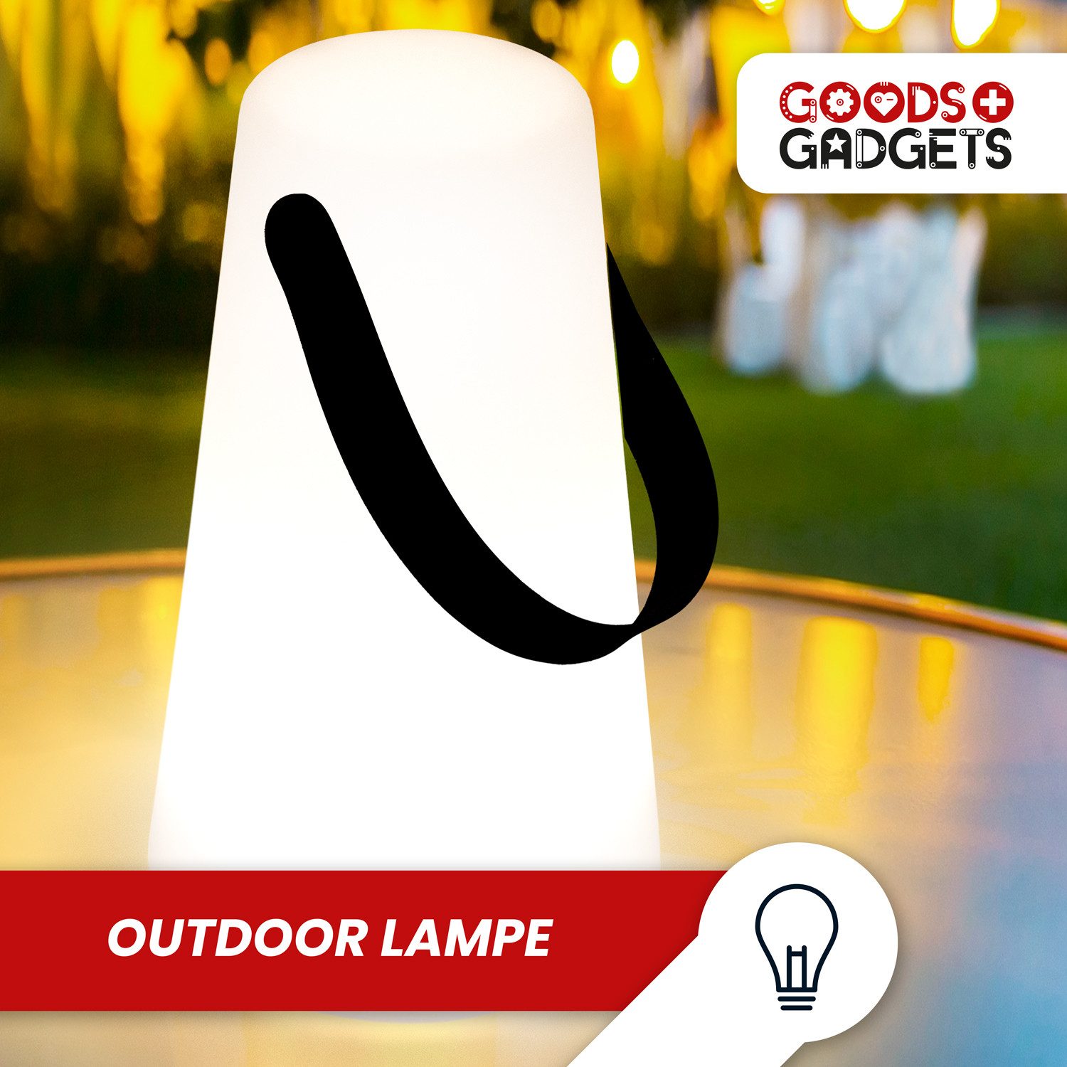 Goods+Gadgets LED Tischleuchte Goods & Gadgets LED kabellos Farbwechsel Lampe - USB aufladbar Lampe, LED fest integriert, USB aufladbar