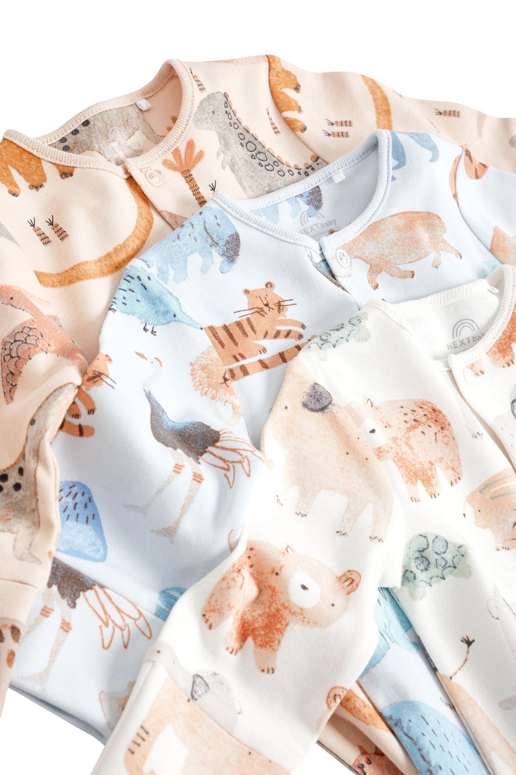 Babyschlafanzüge Baumwolle 3er-Pack (3-tlg) Next aus Schlafoverall