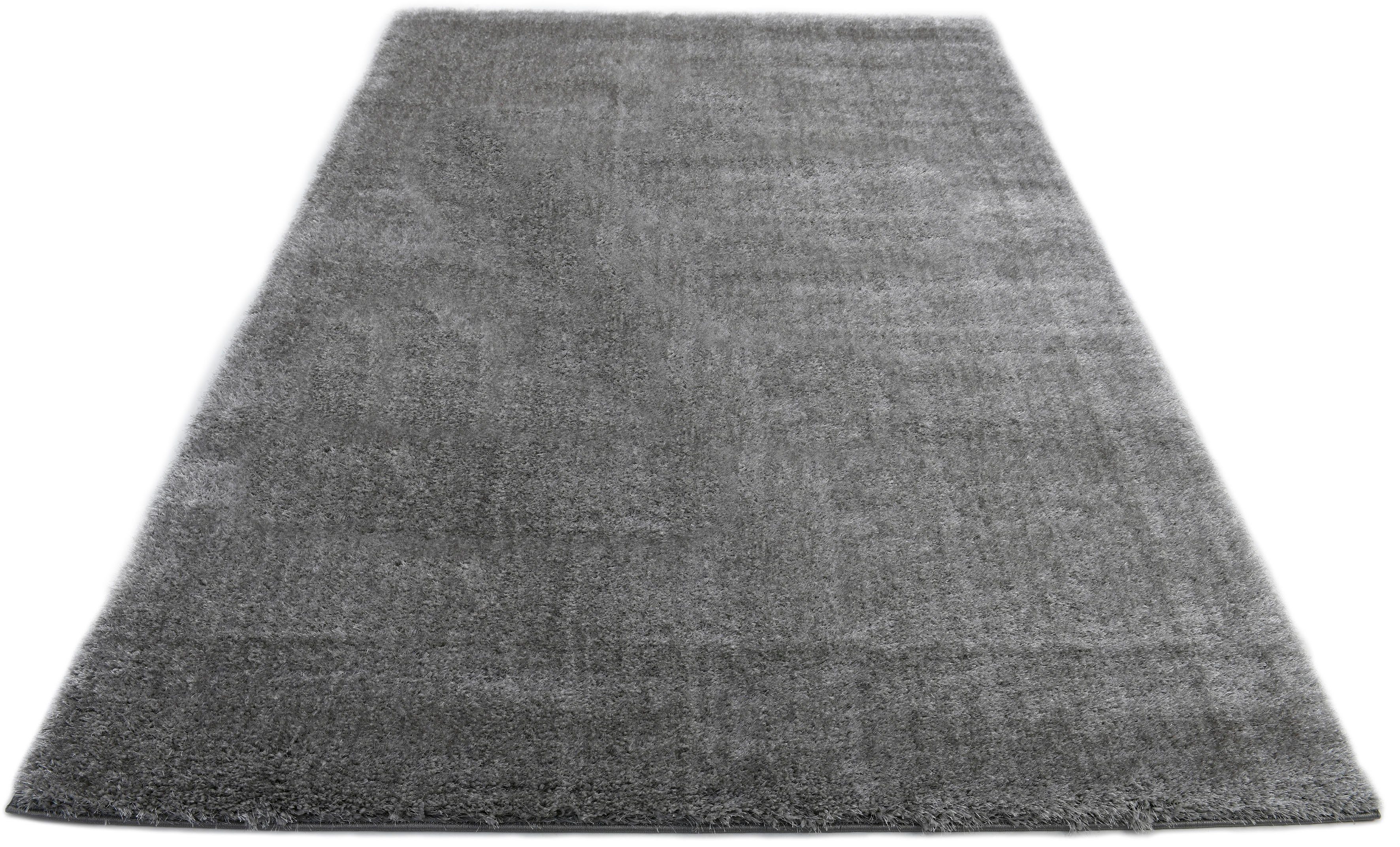my home Hochflor-Teppich Malin, rechteckig, Höhe: 43 mm, Shaggy in Uni-Farben, einfarbig, leicht glänzend, besonders weich