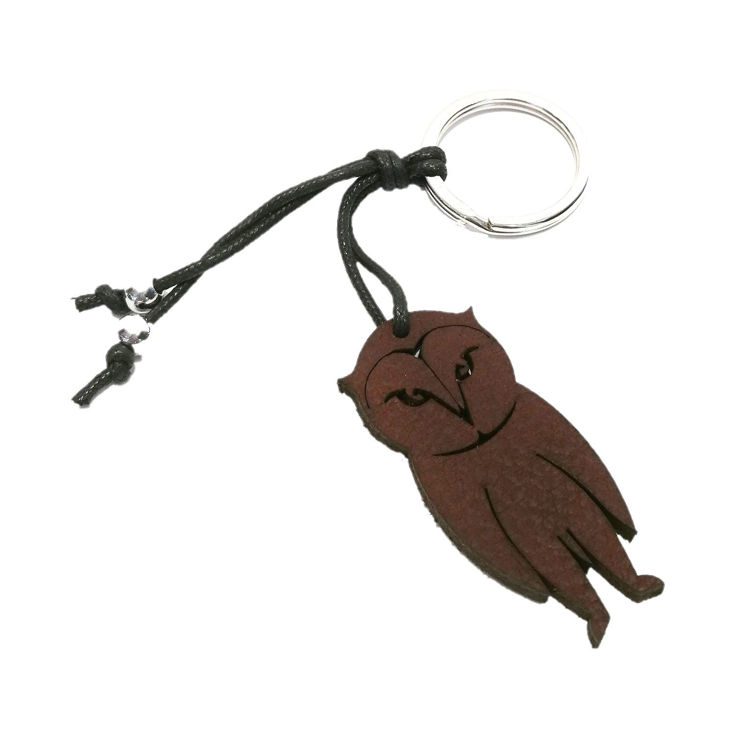 Designimdorf Schlüsselanhänger Schlüsselanhänger aus Wasserbüffelleder SCHLÜSSELEULE