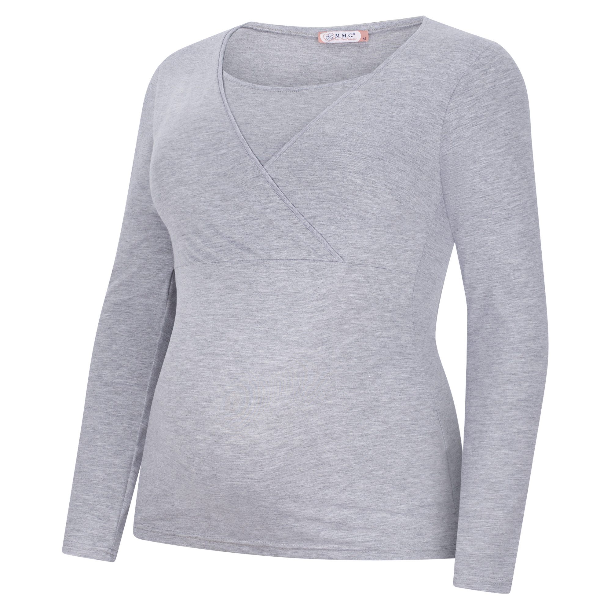 M.M.C. Stillshirt Langarm Umstandsshirt 3er Set Stillmode (3-tlg) Umstandsmode