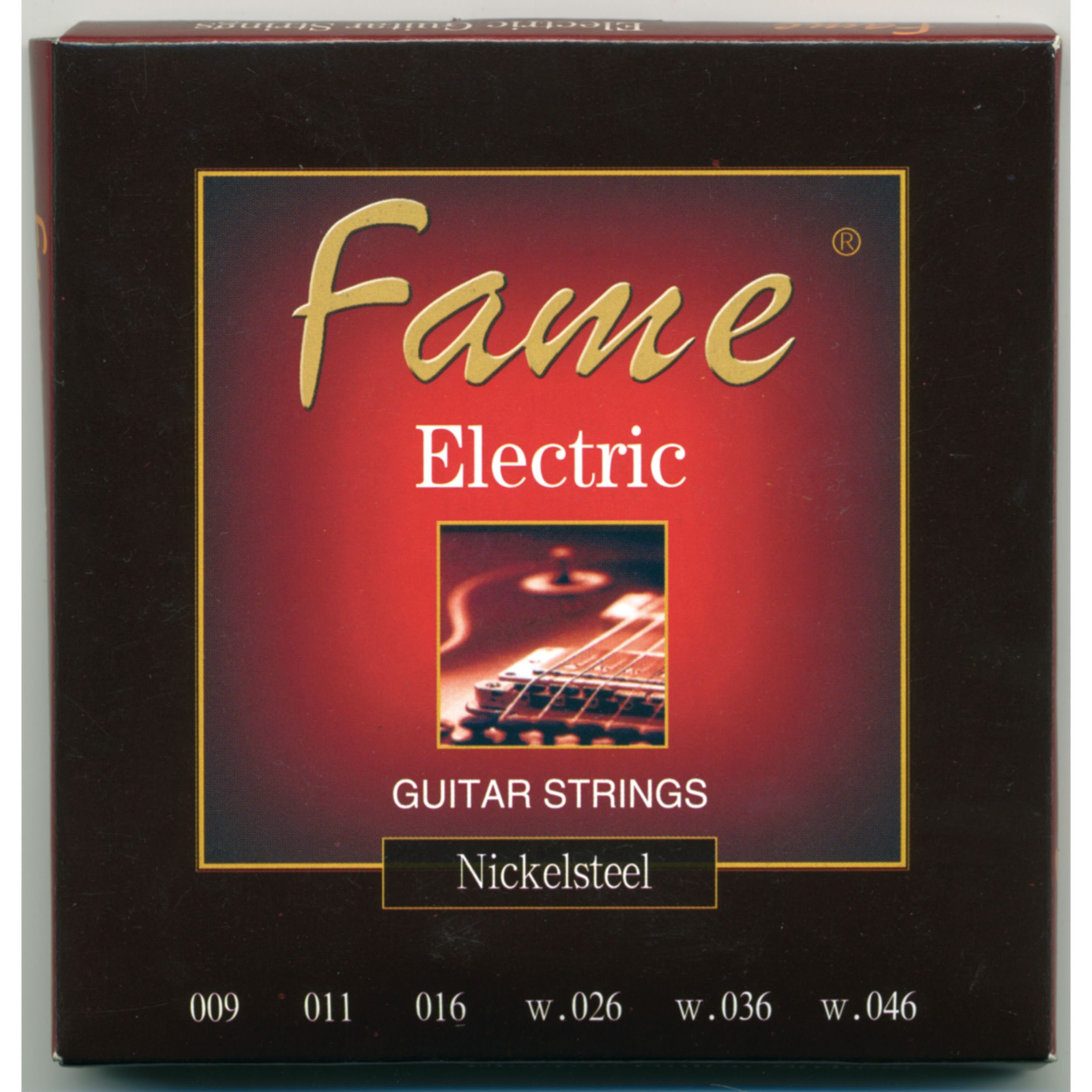 FAME Saiten, (E-Git.Saiten 09-46 Round wound Nickel Plated), E-Gitarrensaiten, 09-46, Nickel Plated