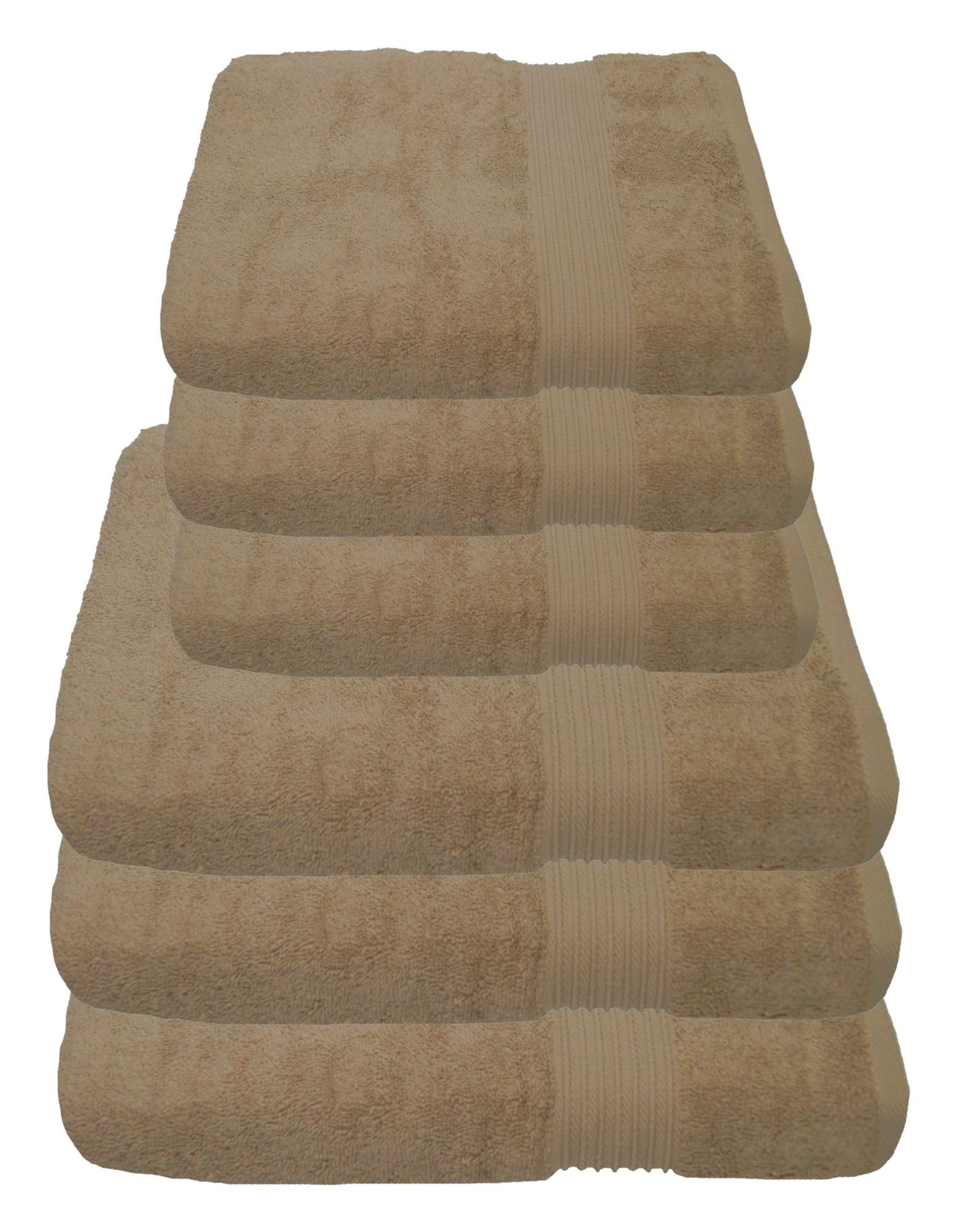 Julie Julsen Handtücher 6-Handtücher-Pastell Beige, Baumwolle günstig online kaufen
