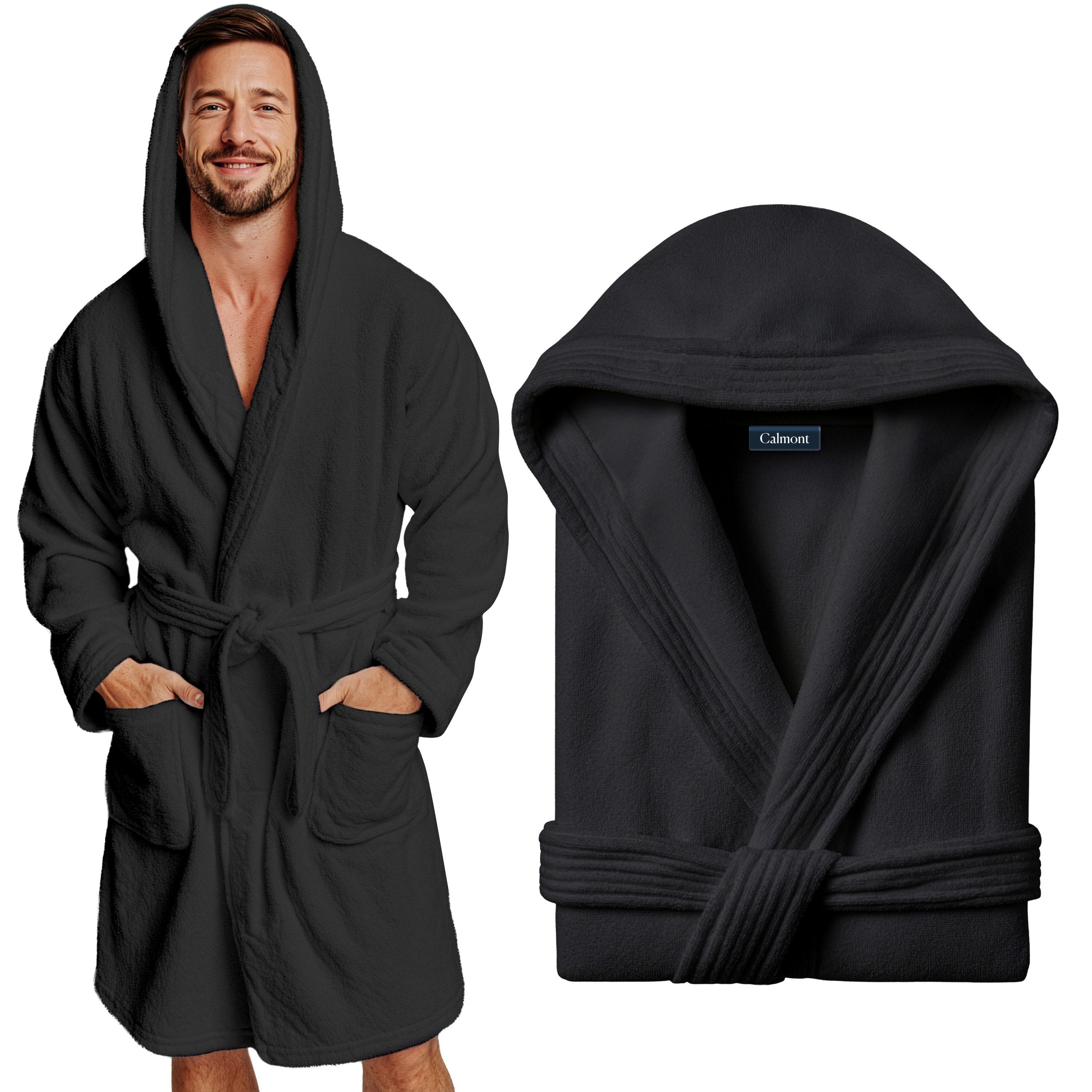 CALMONT Herrenbademantel CALMONT - Bademantel Herren aus 100% Baumwolle Fro günstig online kaufen