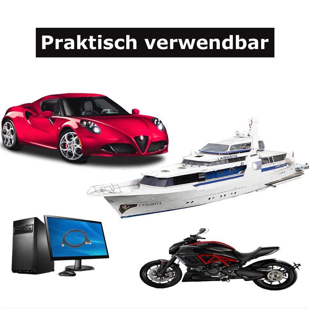 micro zu Kabel F Adapter Bolwins I60 Verlängerungskabel, Boat 5pin cm) für Motorrad M USB PC 30cm Auto (30