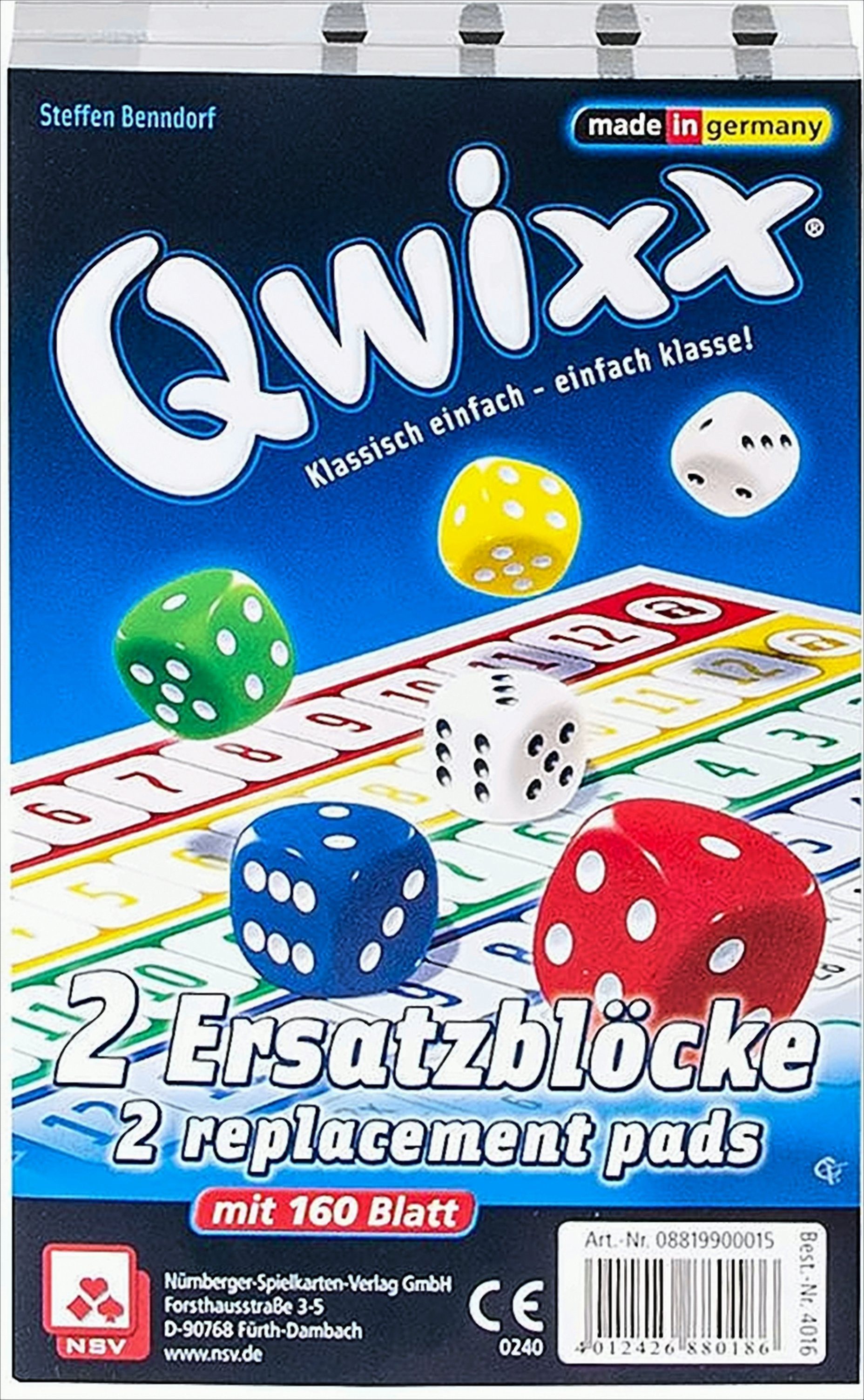 Spiel Qwixx Zusatzblöcke (2 Stück)