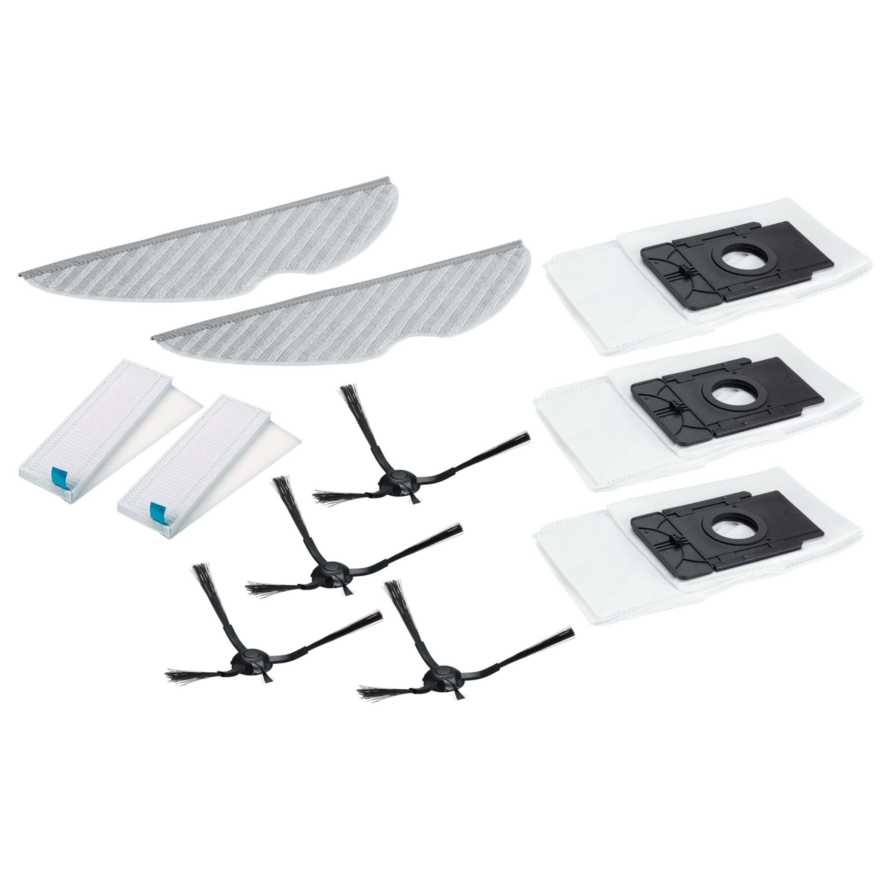 Medion® Saugroboter Zubehör-Set MEDION Saugroboter Zubehörset 4 MD 20004, (Packung, 1-tlg., 2x Wischmop, 2x Filter (H13)