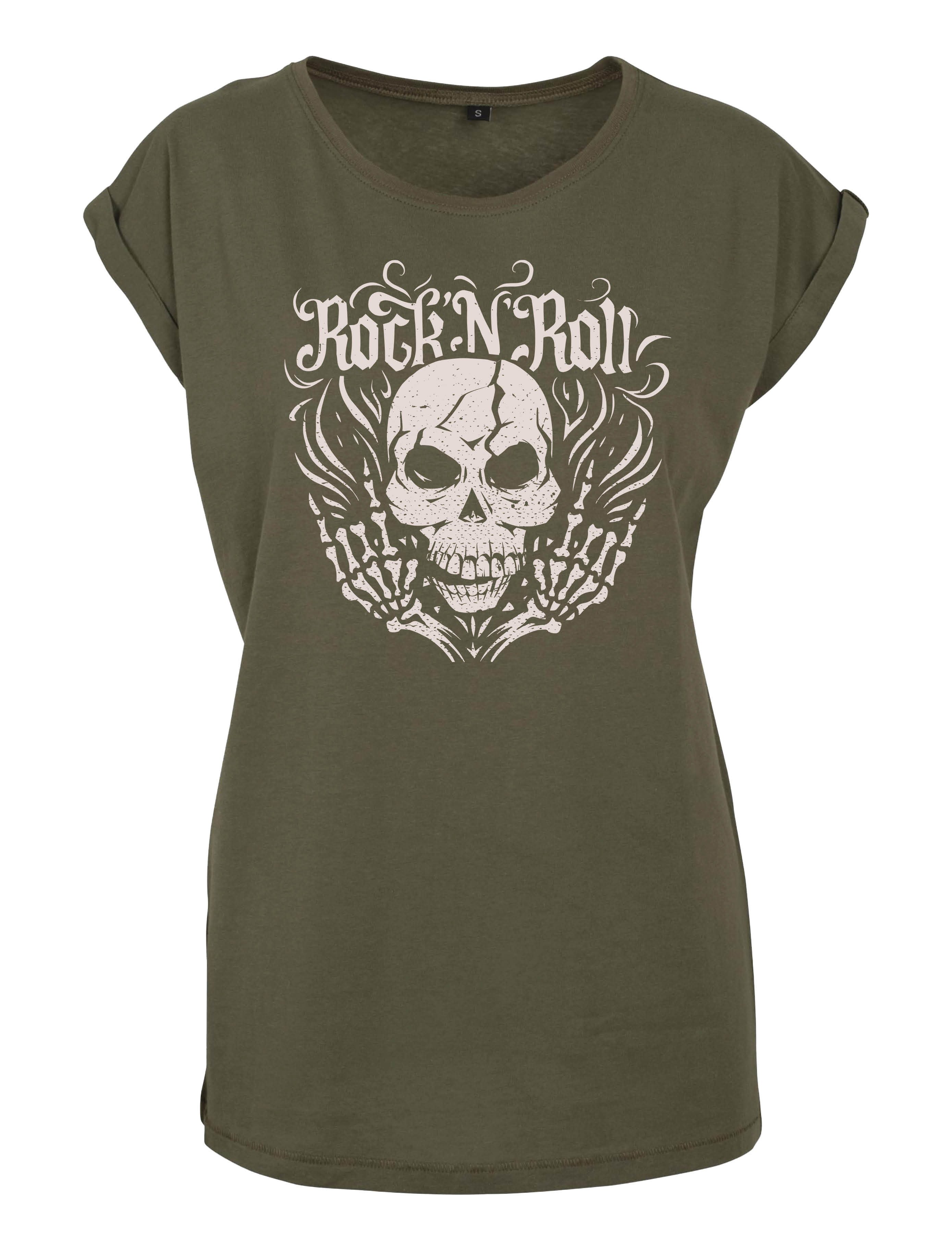 Youth Designz Print-Shirt "Skull Rock N Roll" Damen T-Shirt Statement oder günstig online kaufen