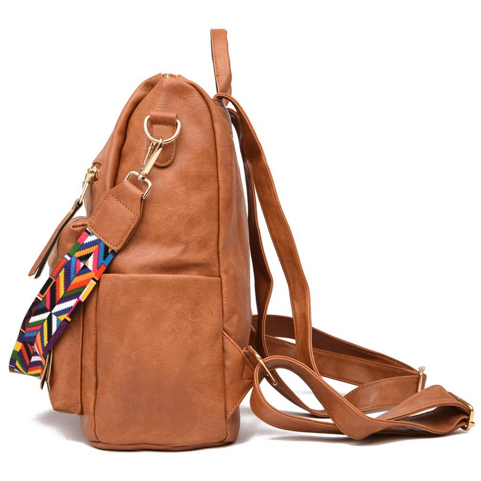 Freizeitrucksack Handtaschen Schultertasche Mehrzweck, Braun TAN.TOMI Mode und Rucksack Damen Geldbörsen Design