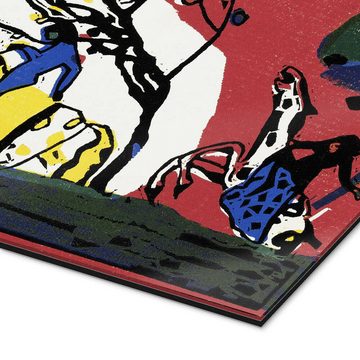 Posterlounge XXL-Wandbild Wassily Kandinsky, Zwei Reiter vor Rot, Malerei