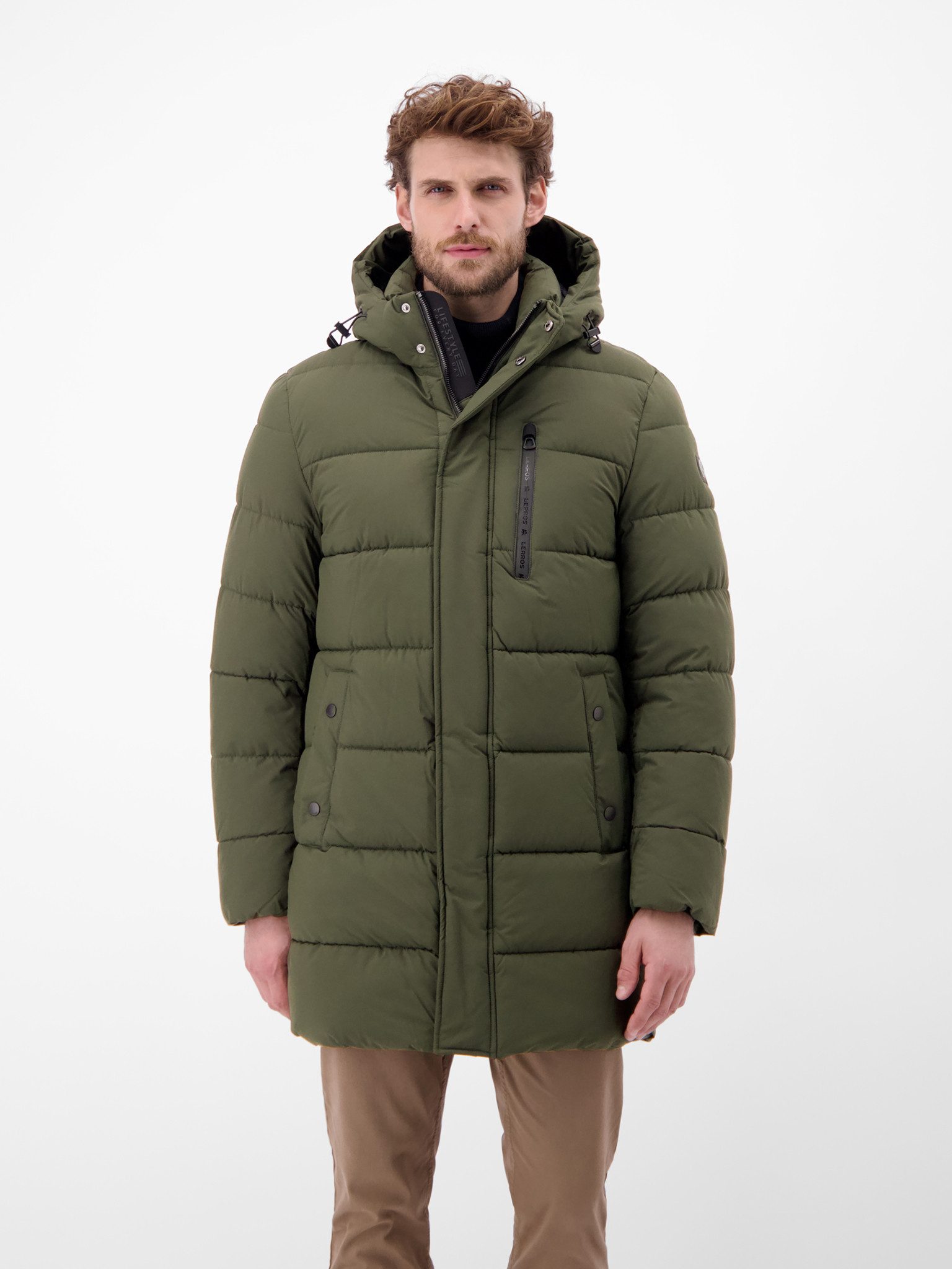 LERROS Steppjacke Winterjacke mit Kapuze und Kordelzug