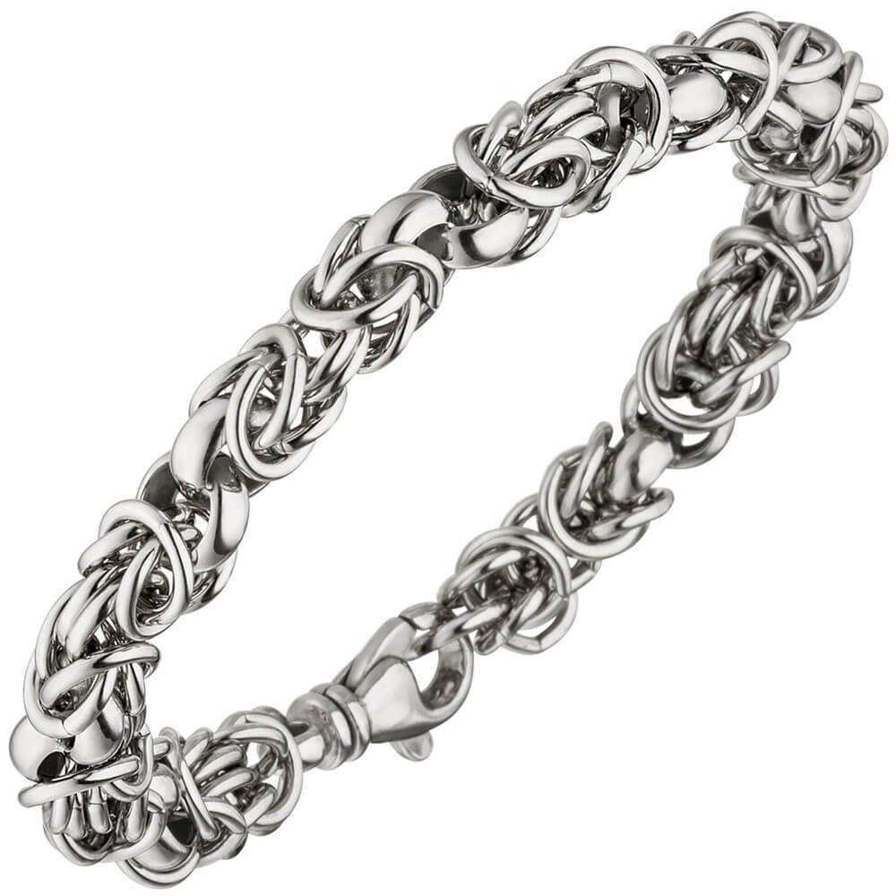 Schmuck Krone Königsarmband 7,2mm Armband Erbs-Königskette, 925 Silber, 20cm, Silber 925
