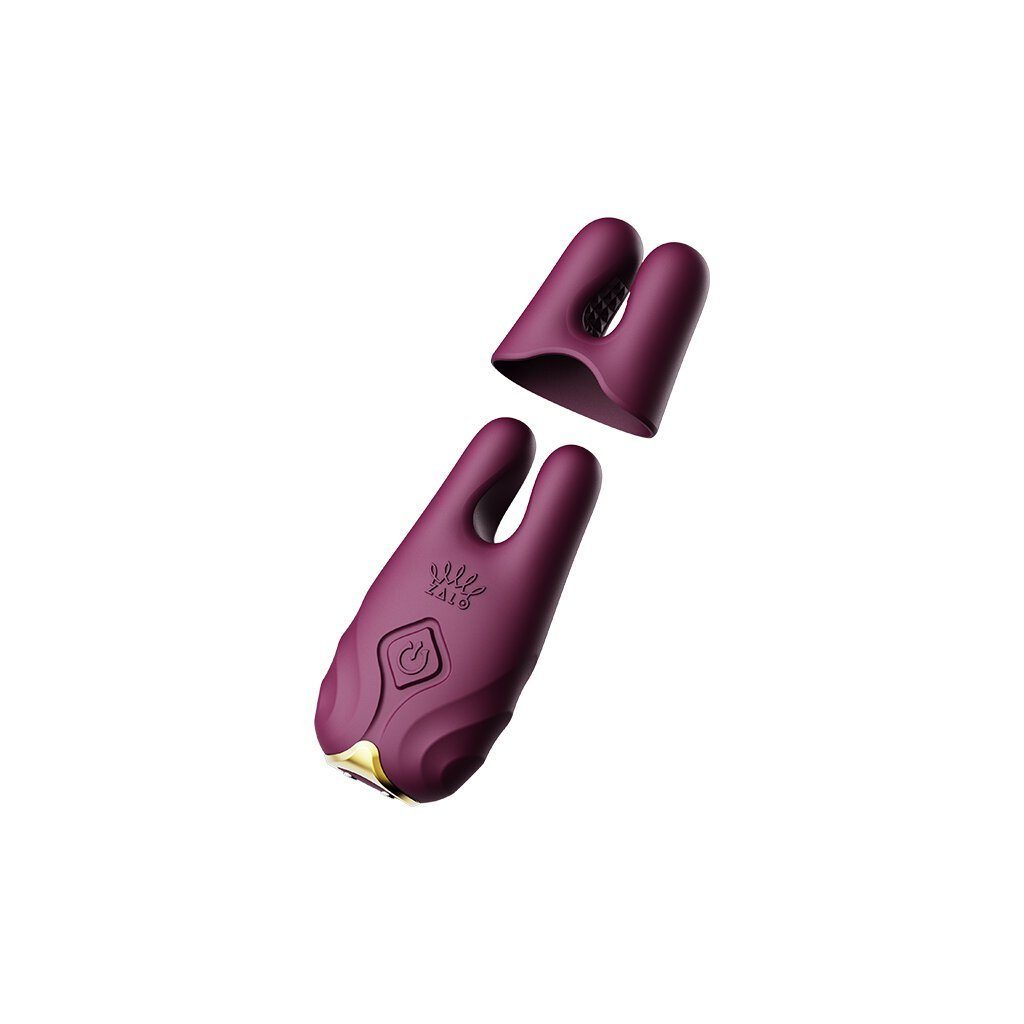 Purple, Fernbedienung Nave Zalo Zalo Mini-Vibrator mit Velvet Vibrating Nipple Wireless Clamps