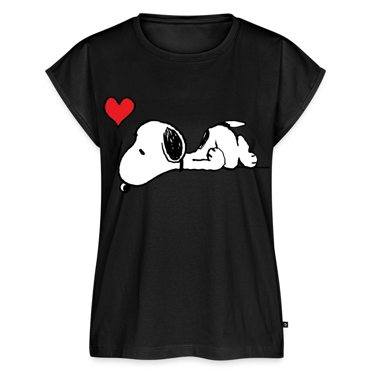 Spreadshirt T-Shirt Peanuts Snoopy Liebe Herz Love Frauen Casual T-Shirt (1 günstig online kaufen