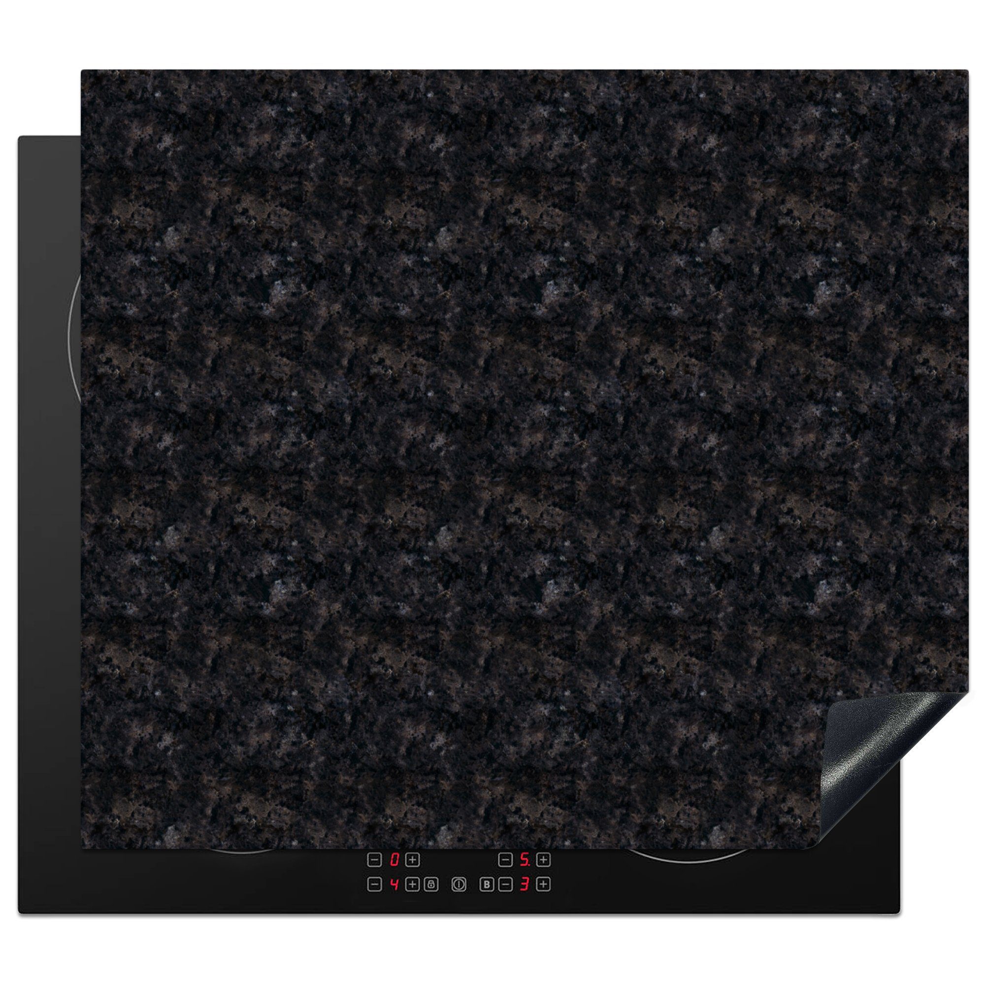 MuchoWow Herdblende-/Abdeckplatte Granit - Stein - Muster, Vinyl, (1 tlg), 59x51 cm, Induktionsschutz, Induktionskochfeld, Ceranfeldabdeckung | Herdabdeckplatten