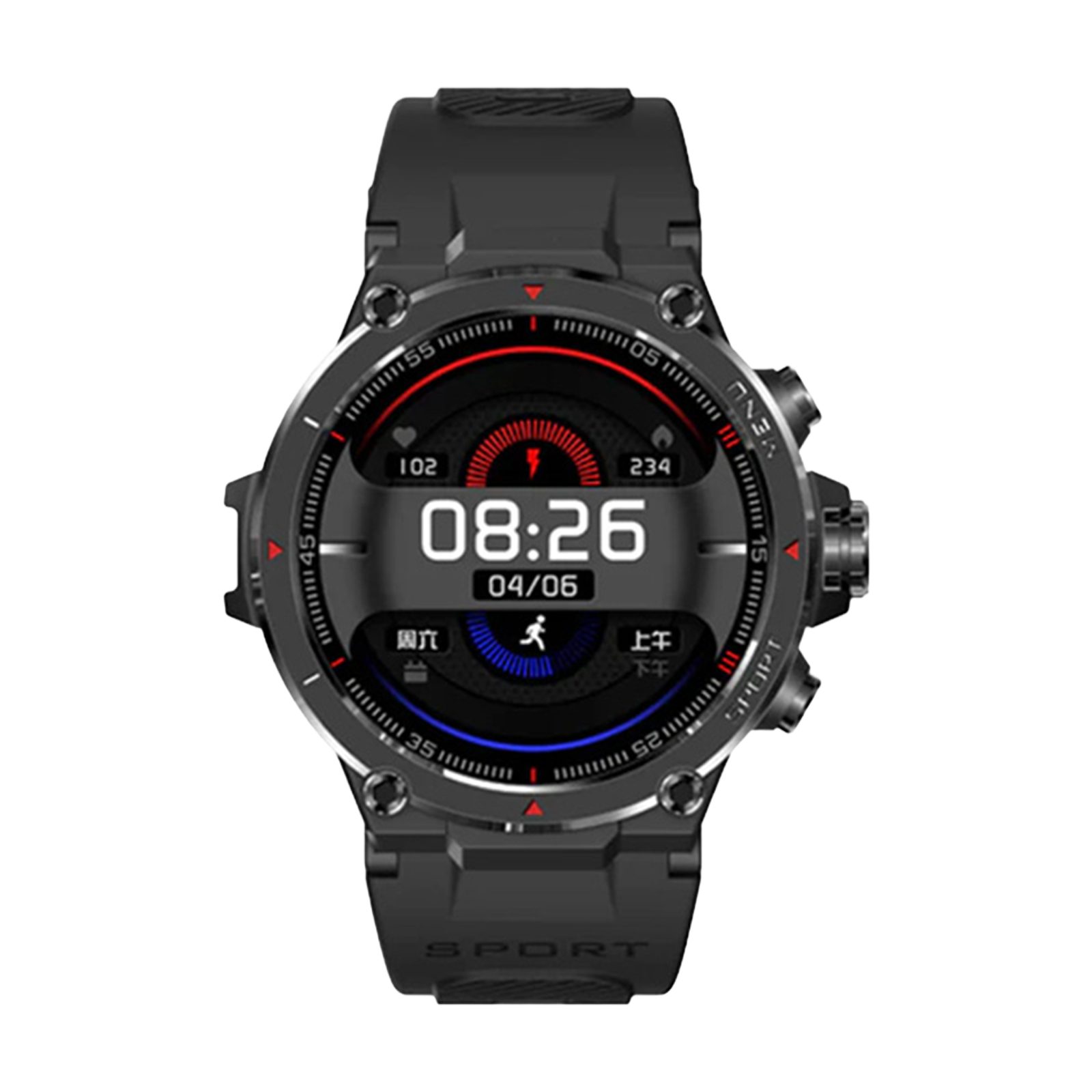 Knauermann GPS 2 (2023) Sportuhr & Fitnesstracker GPS AMOLED Display Smartwatch, Bluetooth