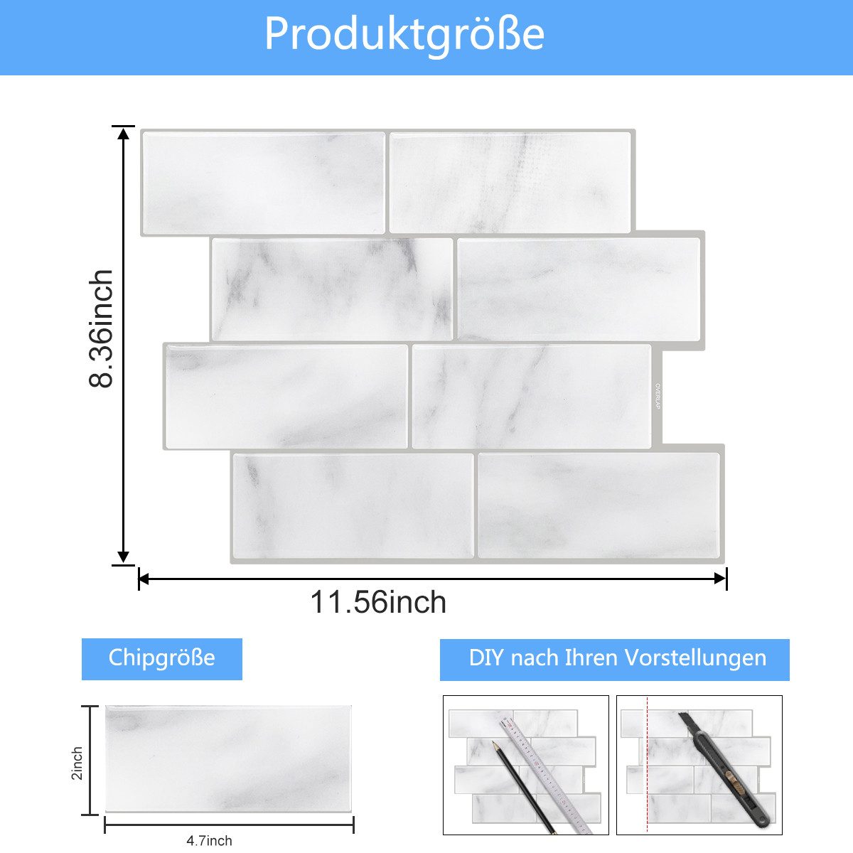 Coonoor Küchenrückwand selbstklebend Spritzschutz Küche 3d günstig online kaufen