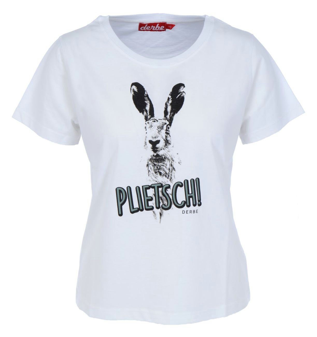 Derbe Print-Shirt Plietsch (1-tlg) White