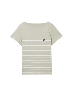 TOM TAILOR T-Shirt Gestreiftes T-Shirt mit U-Boot-Ausschnitt