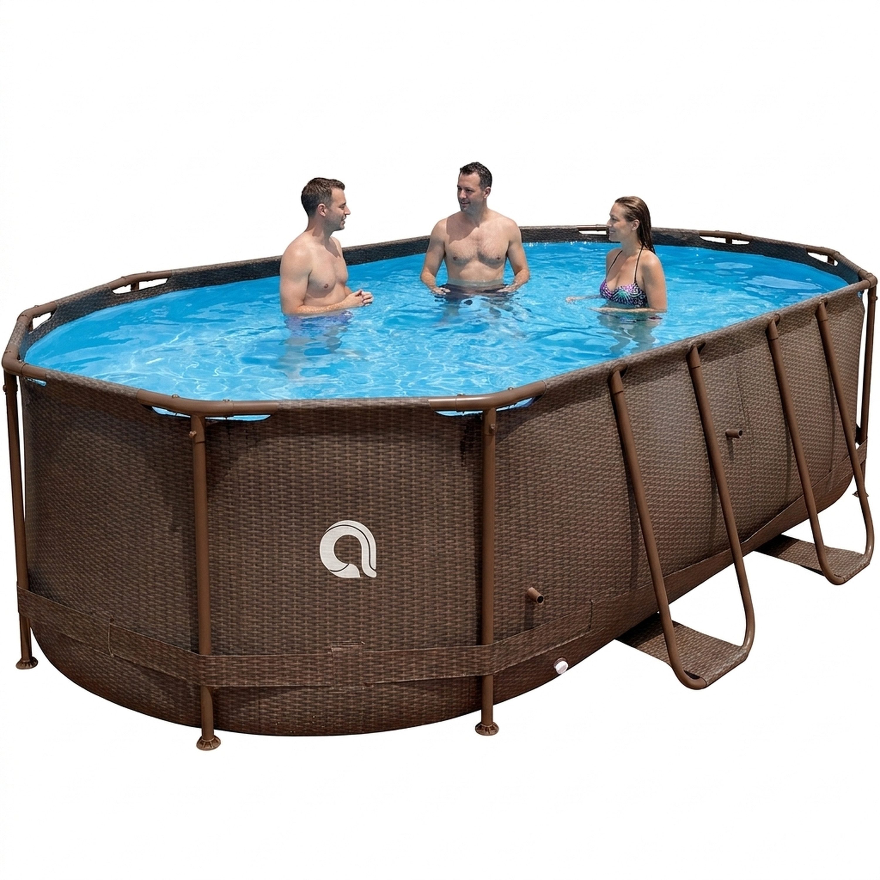 Avenli Framepool Frame Oval Pool 427 x 275 x 100 cm, Aufstellpool (Stahlrahmenpool, ohne Zubehör), Auch als Ersatzpool geeignet