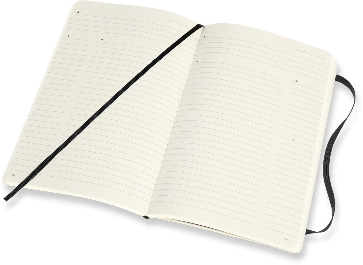 Notizbuch Professionelles Notizbuch Large A5 Softcover 96 Blatt schwarz.