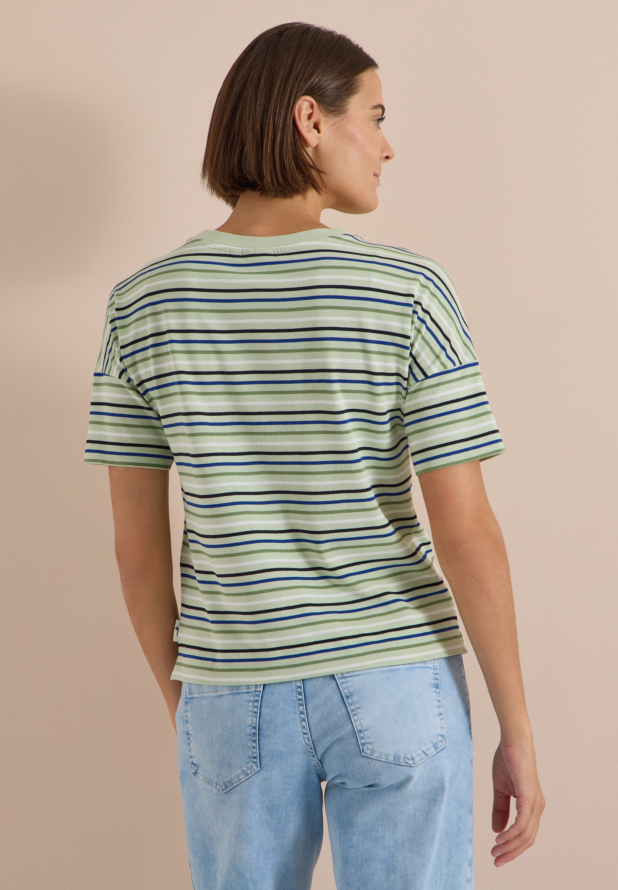 CECIL Print-Shirt mit bunten Streifen – Bild 2 von 5