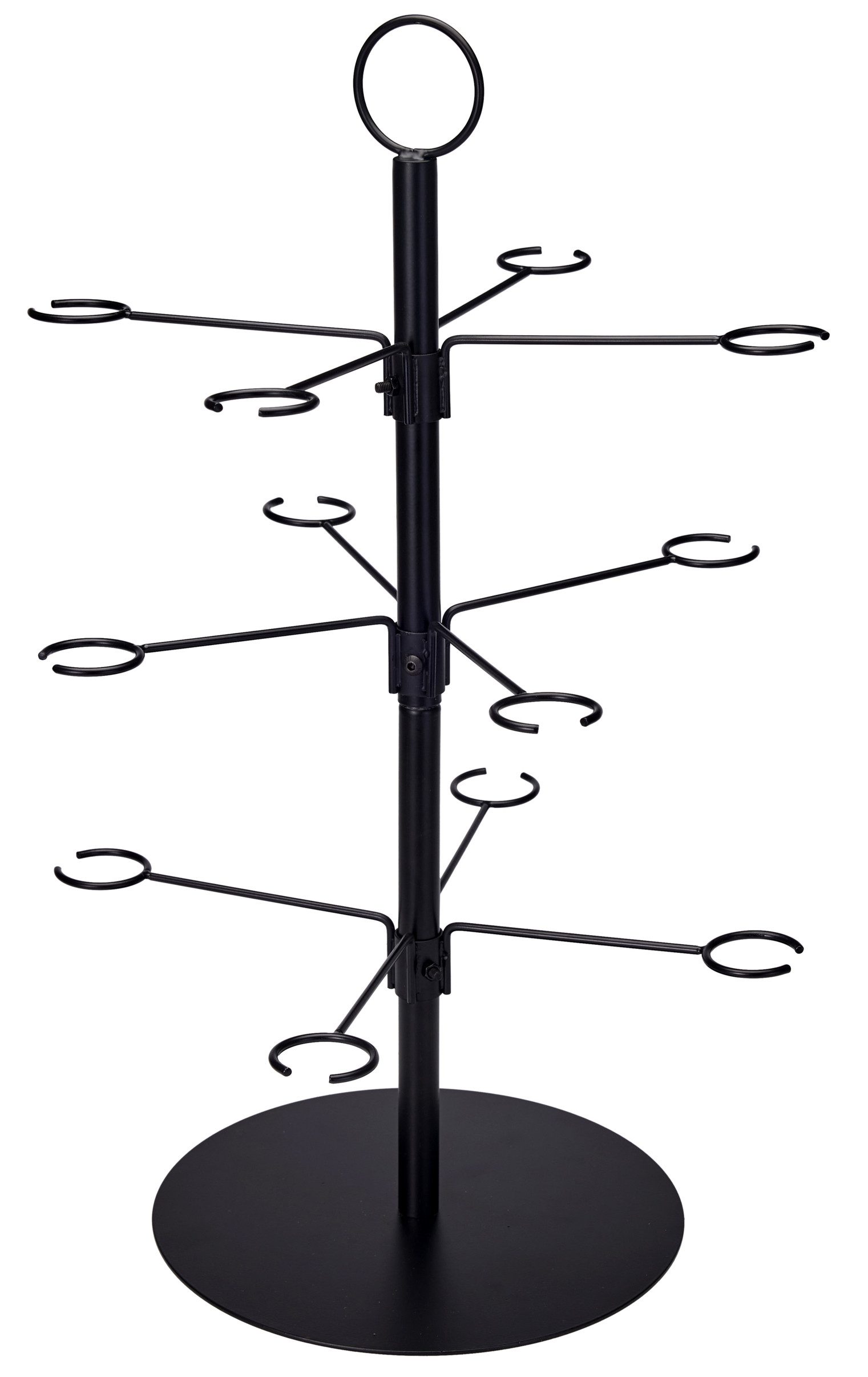 matrasa Etagere Cocktailbaum Sektständer Glasständer Champagnerturm Getränkeständer, Metall, für 12 Sektgläser, Schwarz